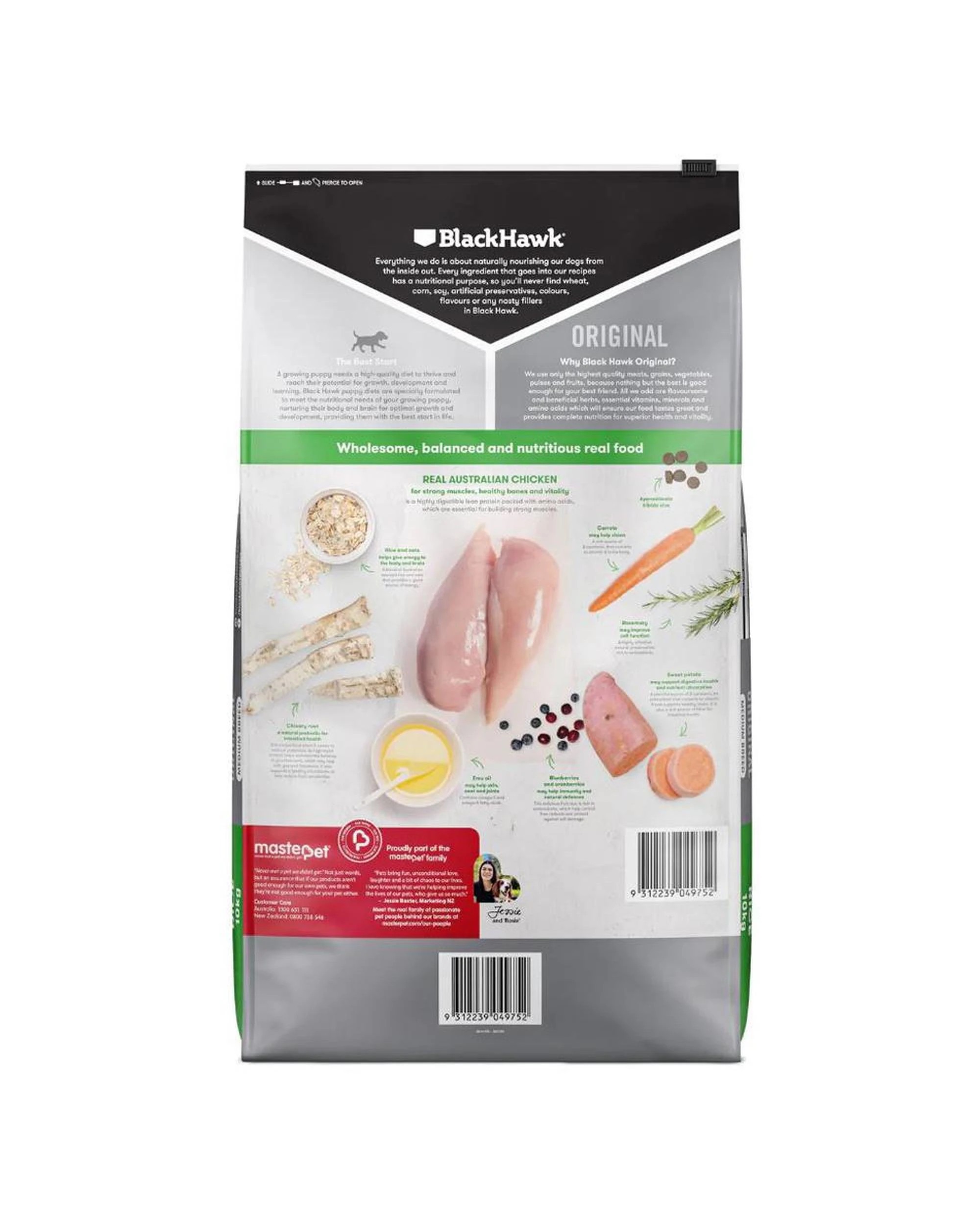 2 Black Hawk Puppy Medium Breed Original Dry Dog Food Chicken & Rice 20kg, 2 of 9