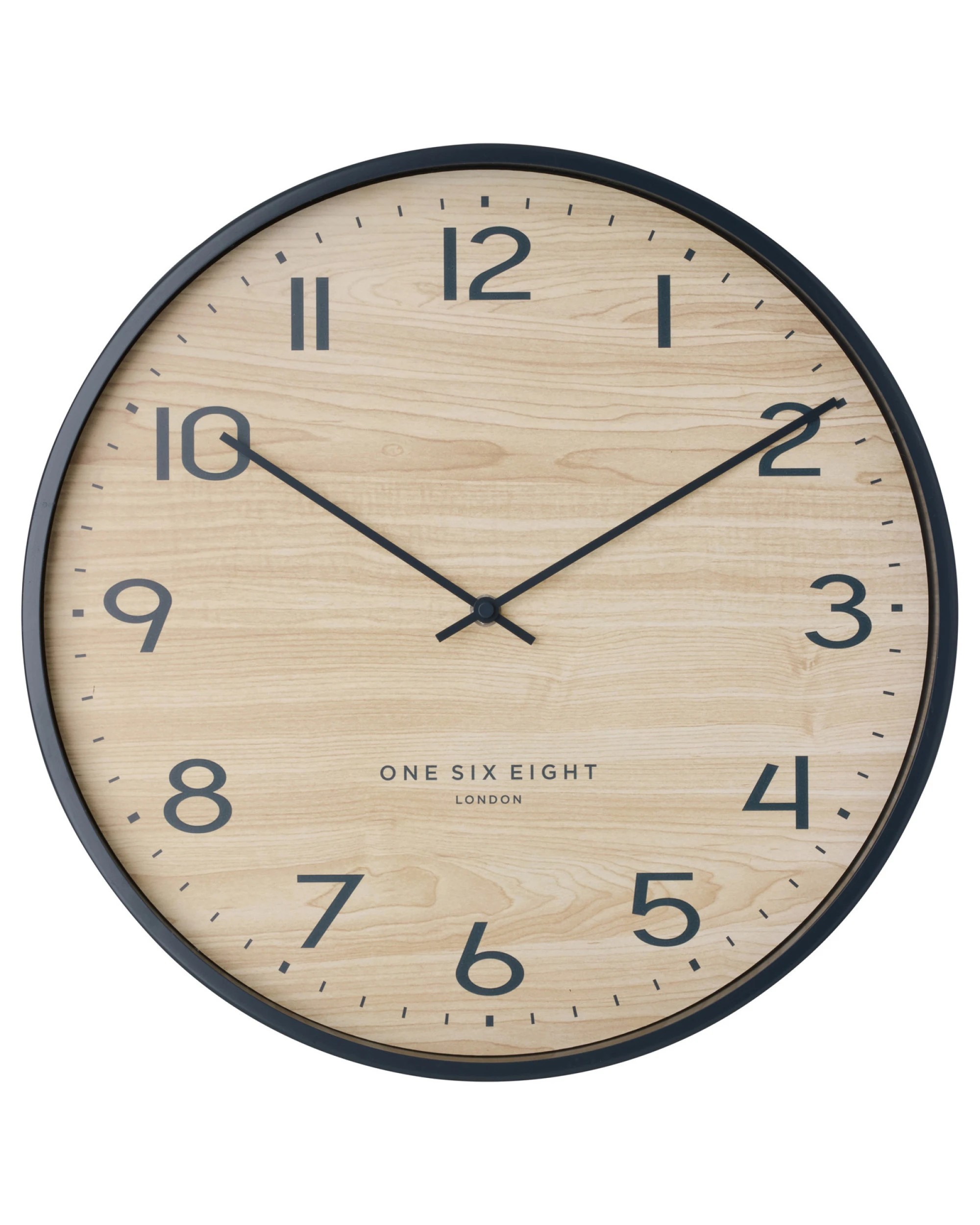 1 One Six Eight London Taylor Silent Wall Clock - 40cm - Charcoal Grey - Grey, 1 of 3