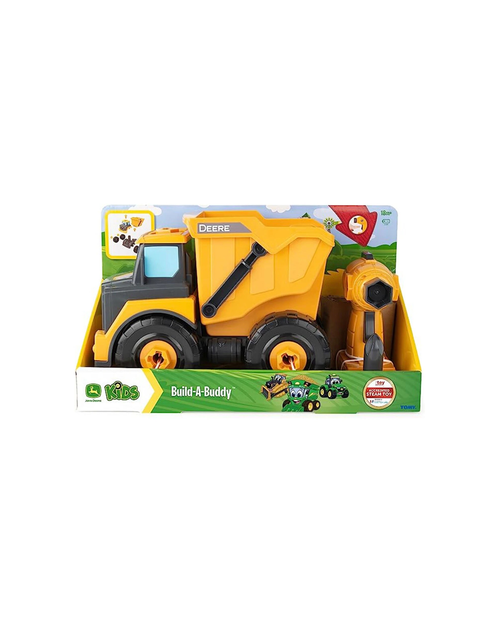 1 John Deere Build-A-Buddy Dump Truck Take Apart Push Along Toy - Yellow, 1 of 5