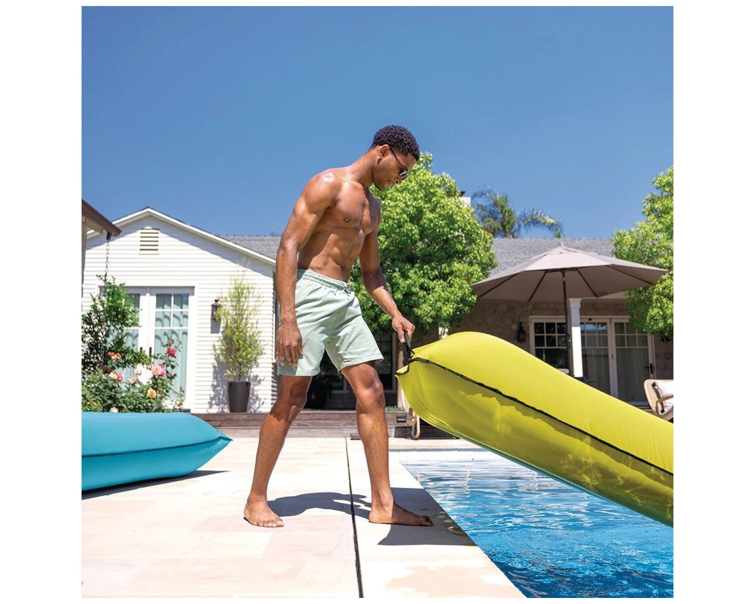 3 Intex Inflatable Outdoor Water-Resistant Luxe Lounges  72 L 61 W  Assorted, 3 of 9