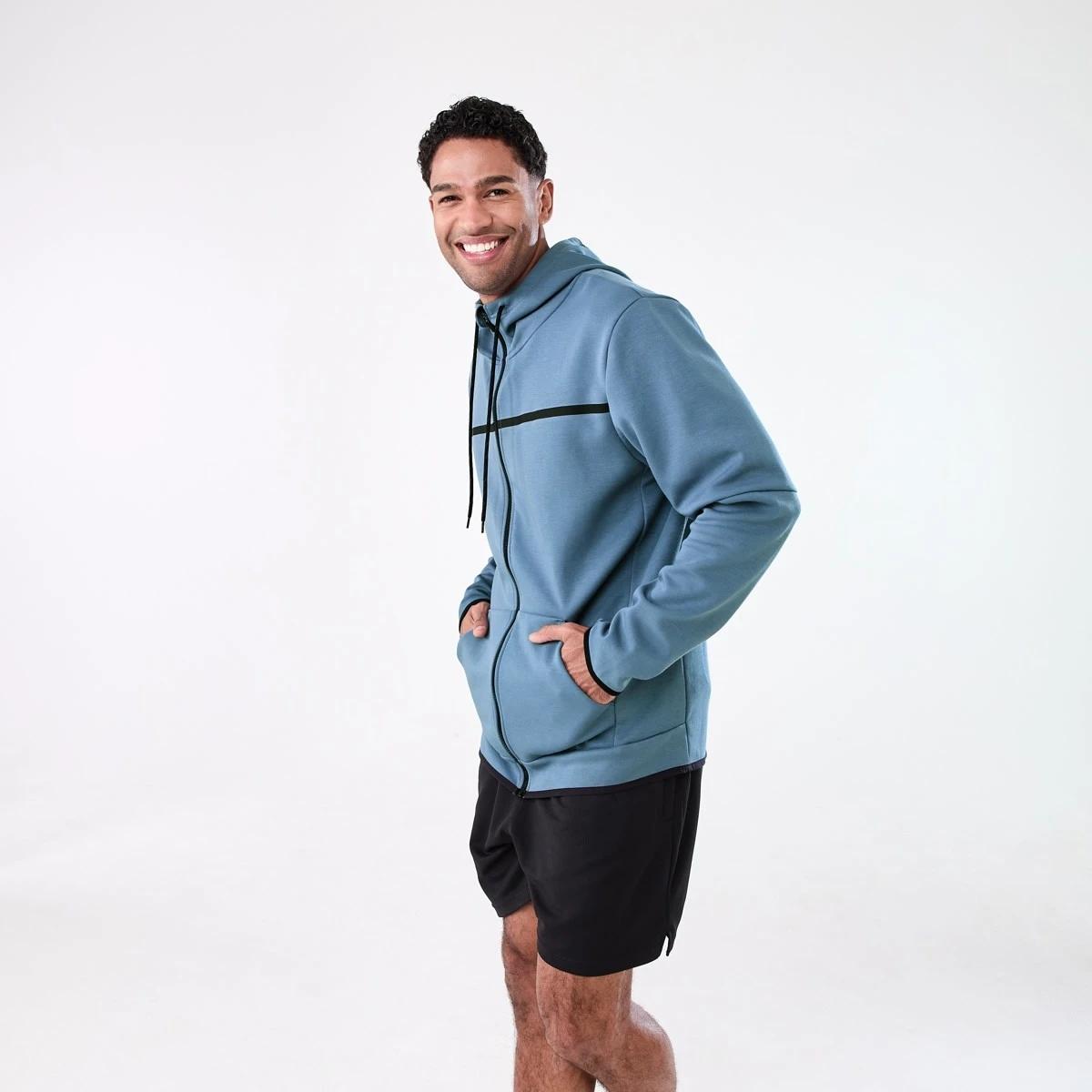 3 Active Mens Sports Hoodie FLINT STONE, 3 of 8