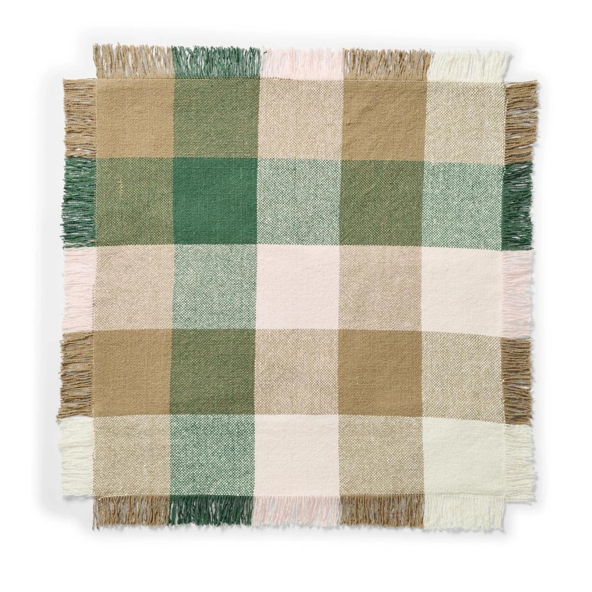 3 50cm Cushion Cover Woven - Check, 3 of 6