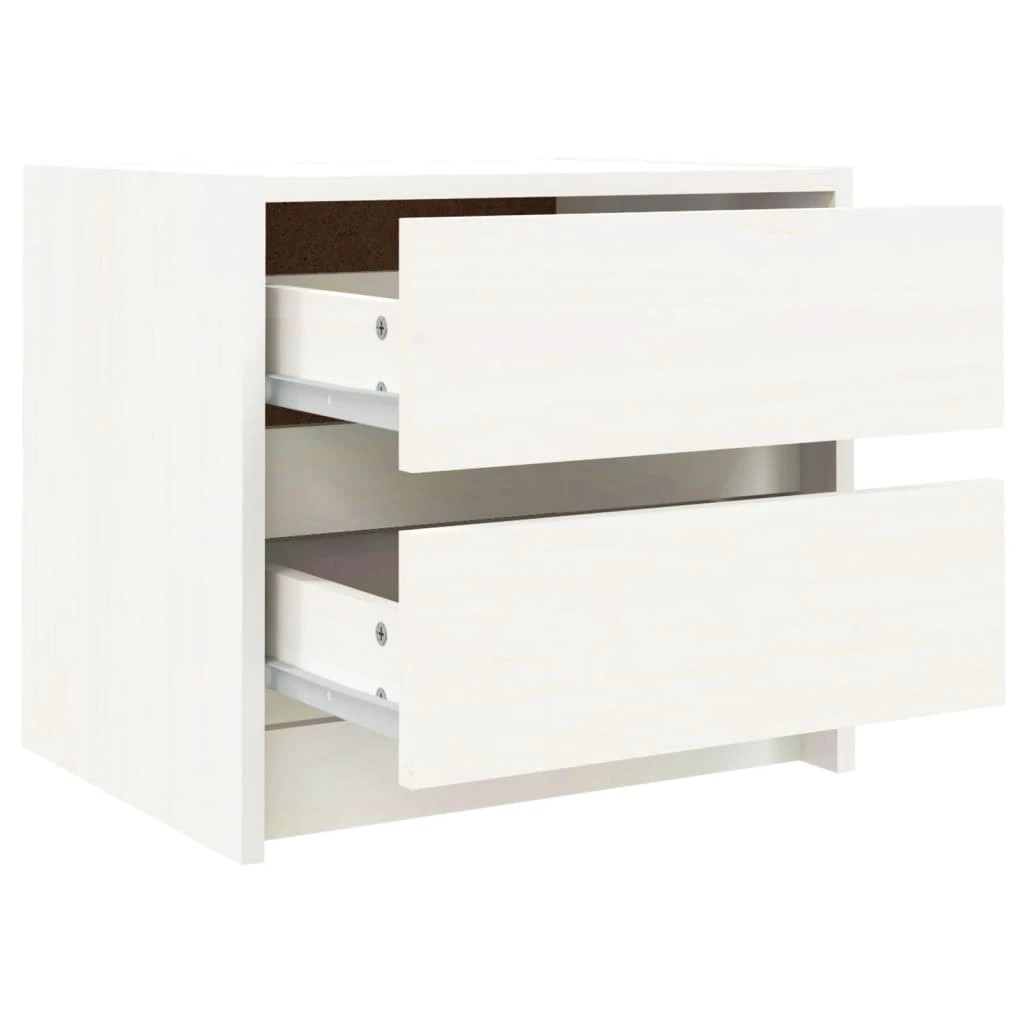 6 vidaXL Bedside Tables Ample Storage - White, 6 of 9