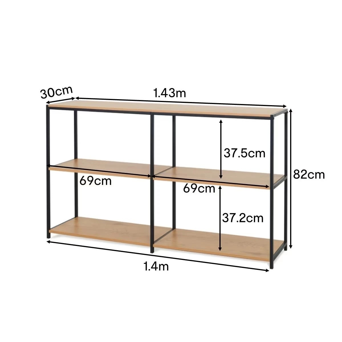 10 Blake 3 Tier Long Book Storage Unit, 10 of 10