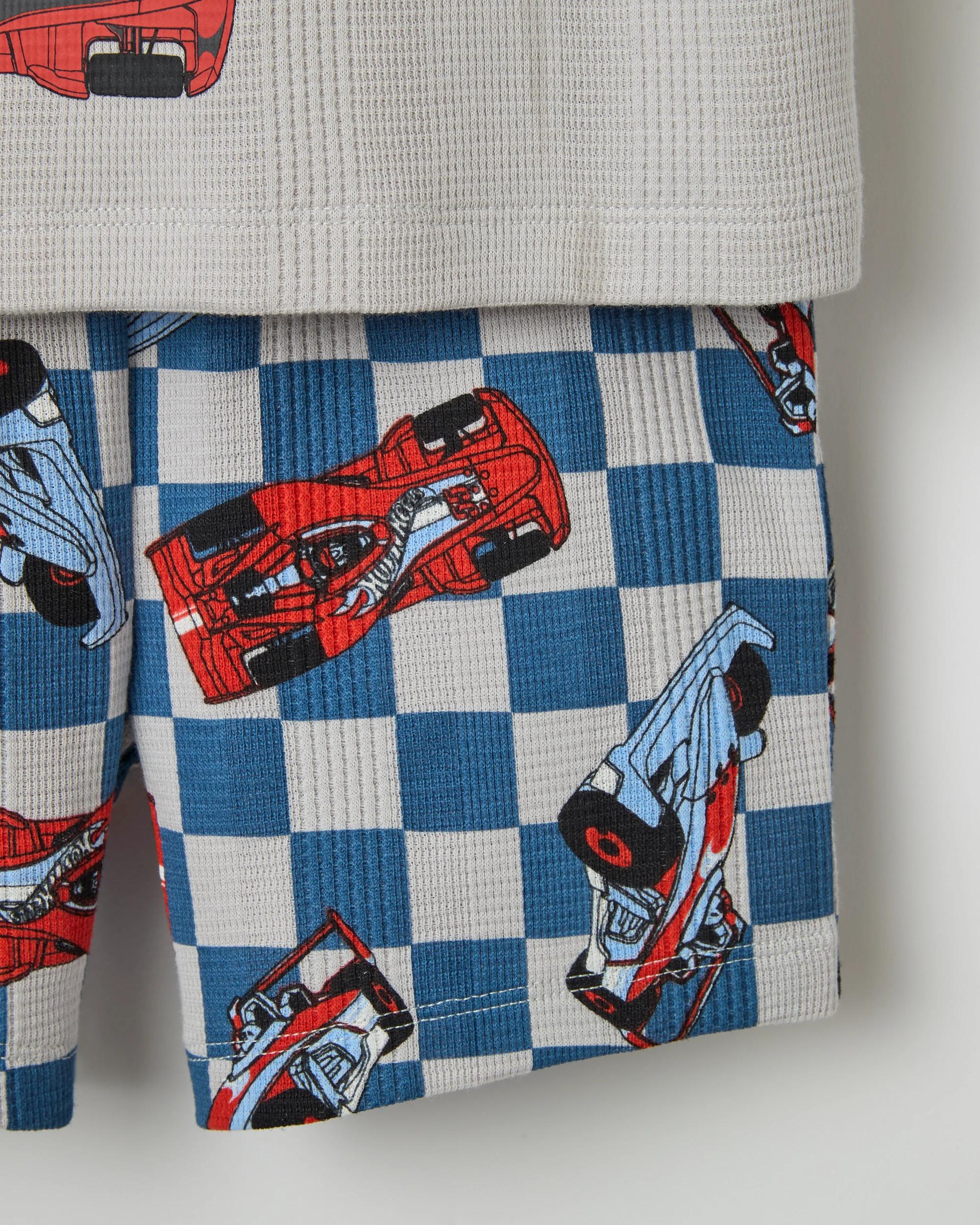 3 Licensed Hot Wheels Australian Cotton Younger Boys Elevated Rib Pyjama Set HOT WHEELS MULTI, 3 of 3