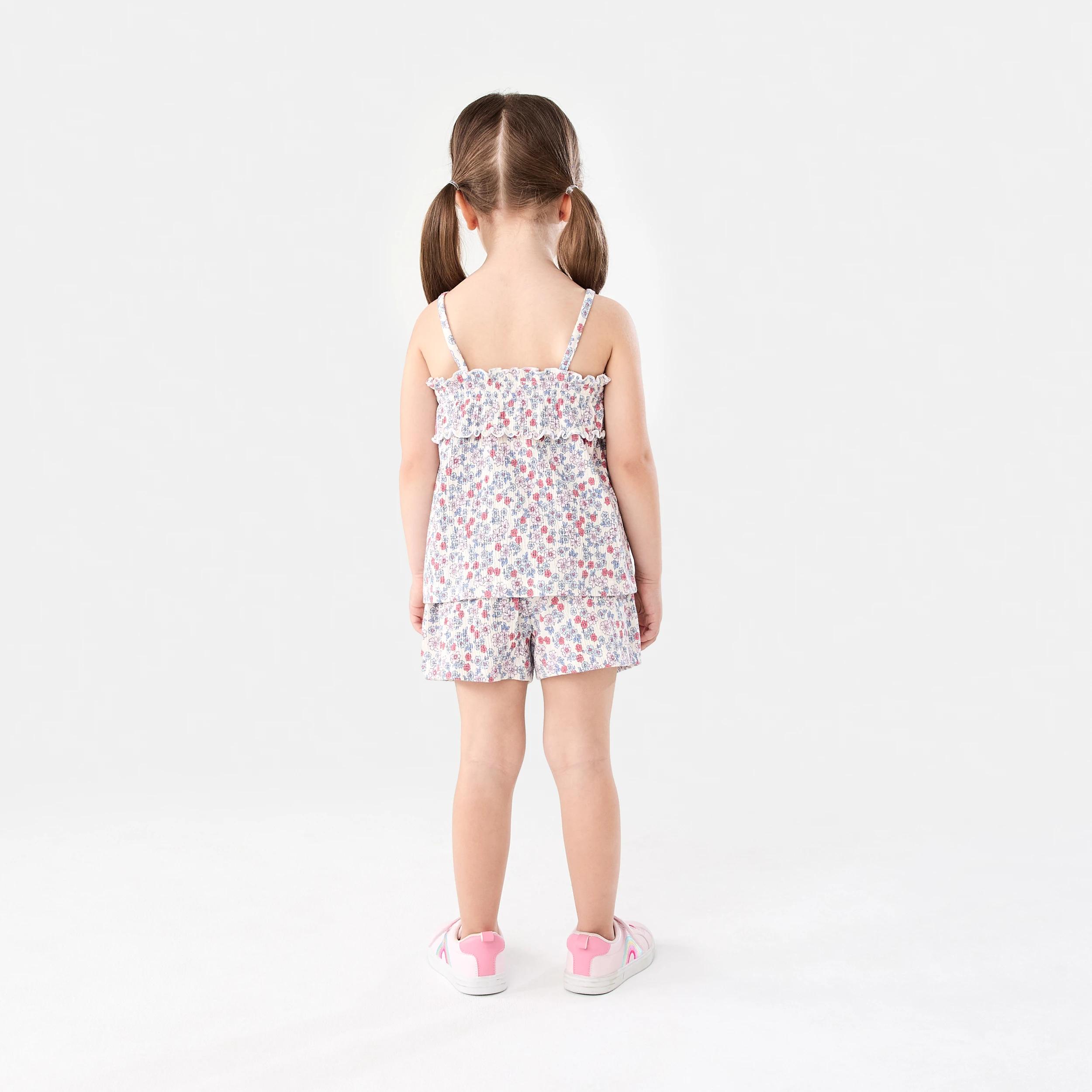 6 Print Crinkle Shorts Bge Floral, 6 of 6