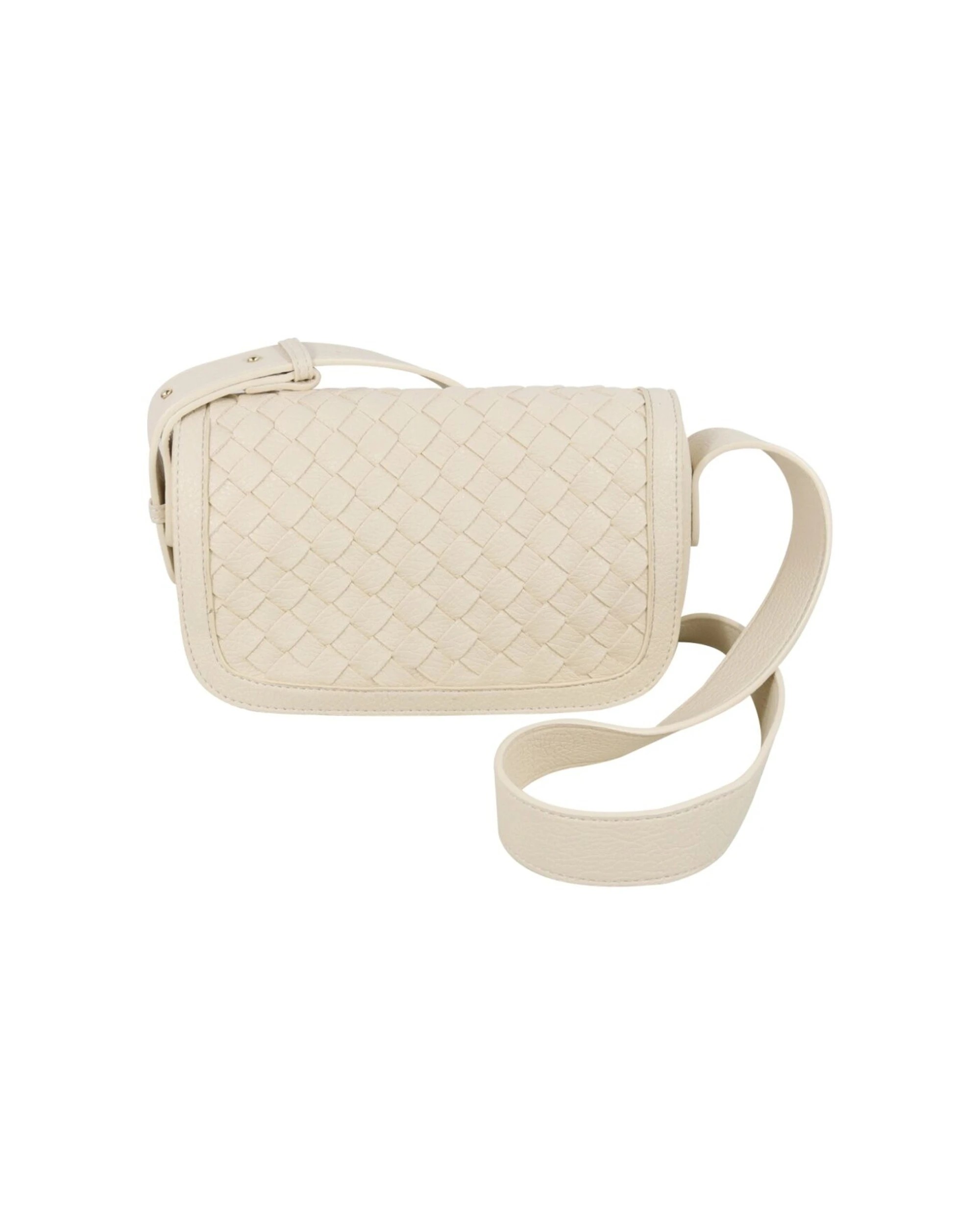 2 Wicked Sista Sierra Woven Handbag Crossbody Adjustable Strap Button Flap Cream - Beige, 2 of 3