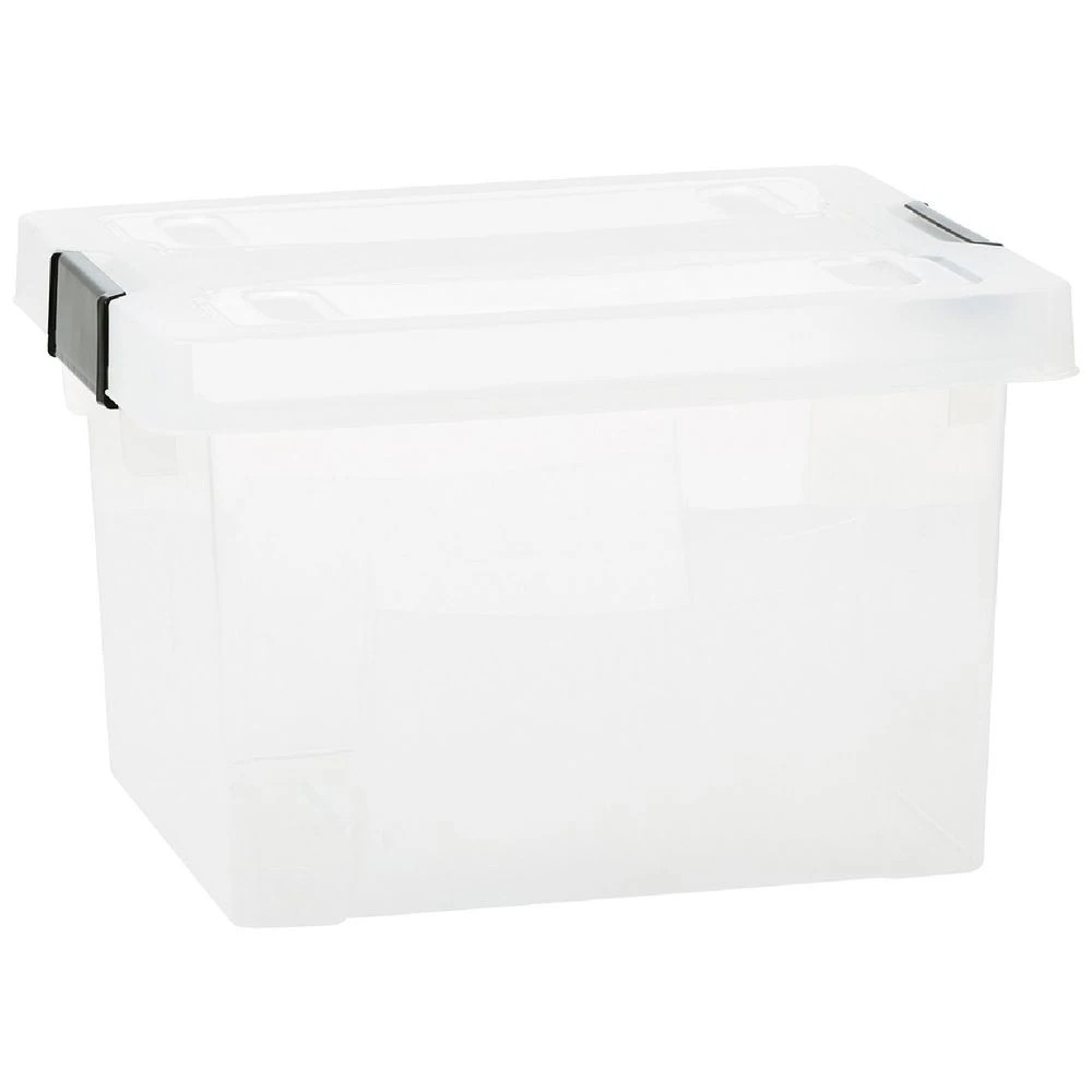 1 Ezy Storage 30L File Box Clear, 1 of 9