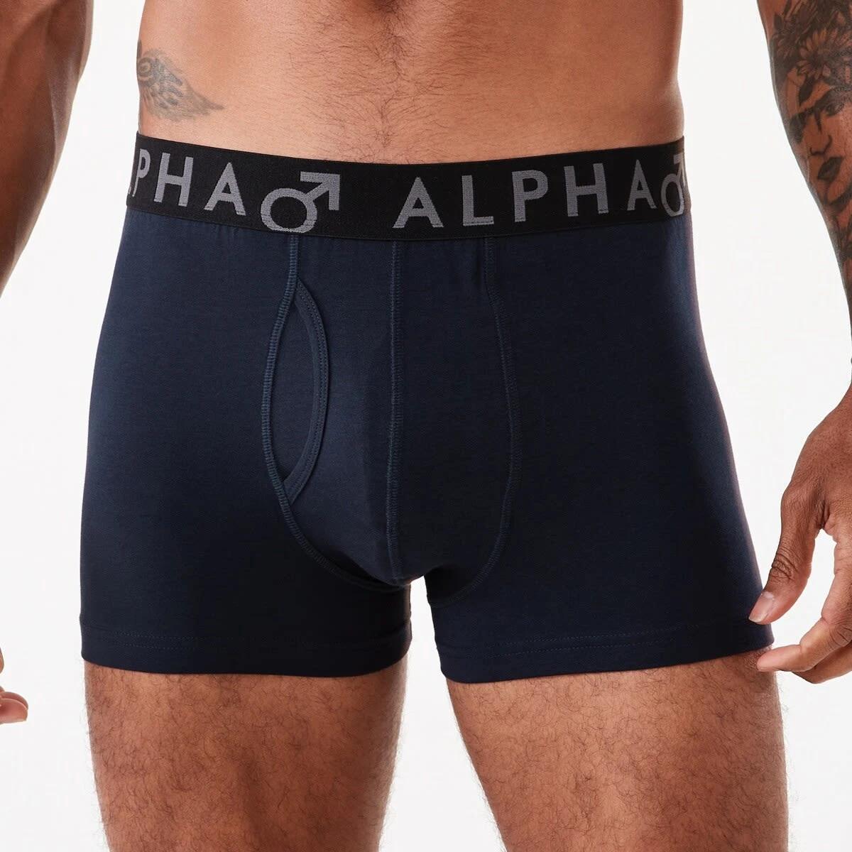 4 3 Pack Fly Front Plain Trunks DARKER BLUE, 4 of 7