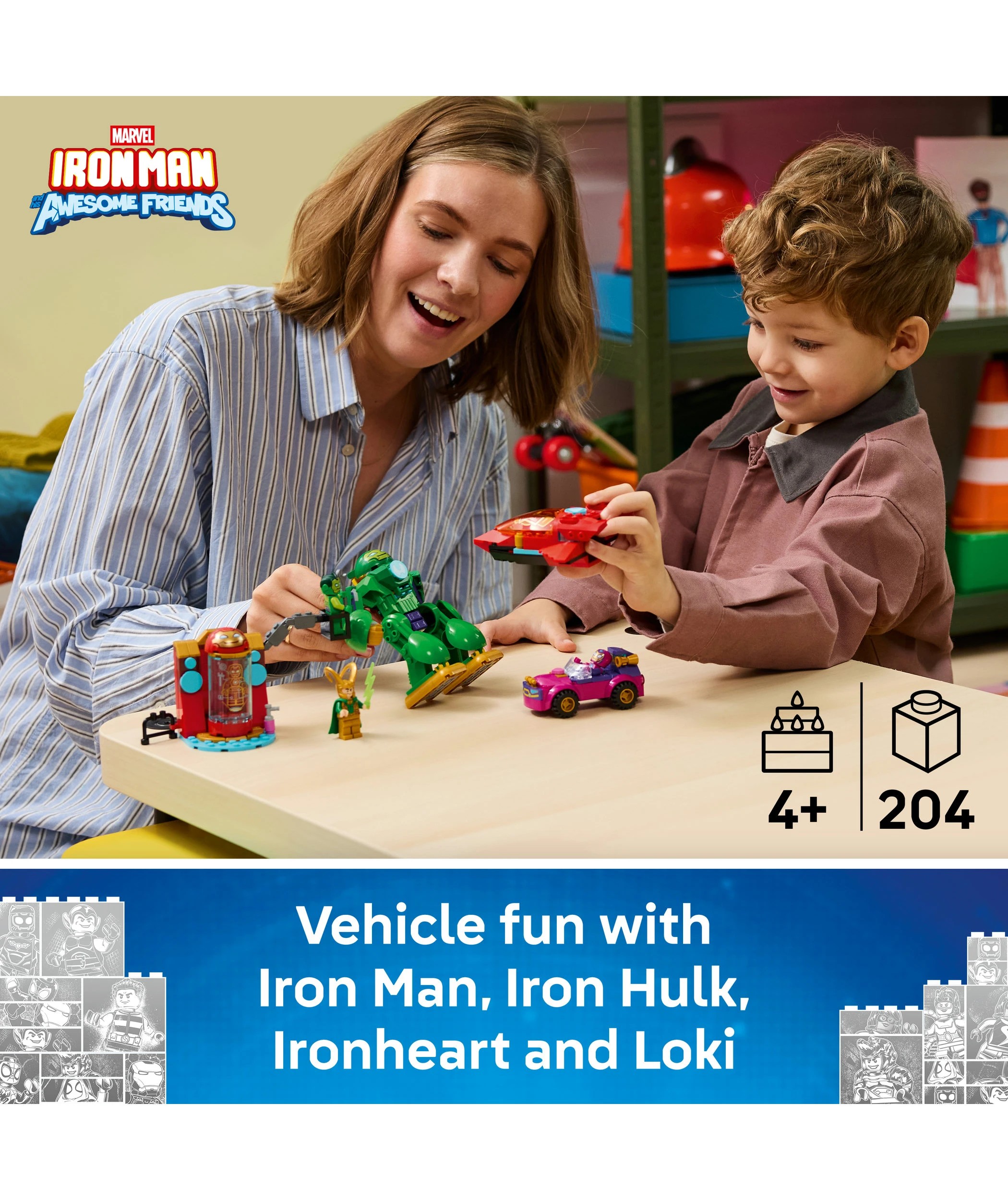 3 LEGO Disney Junior Marvel Loki vs. Team Iron Man 11211, 3 of 10