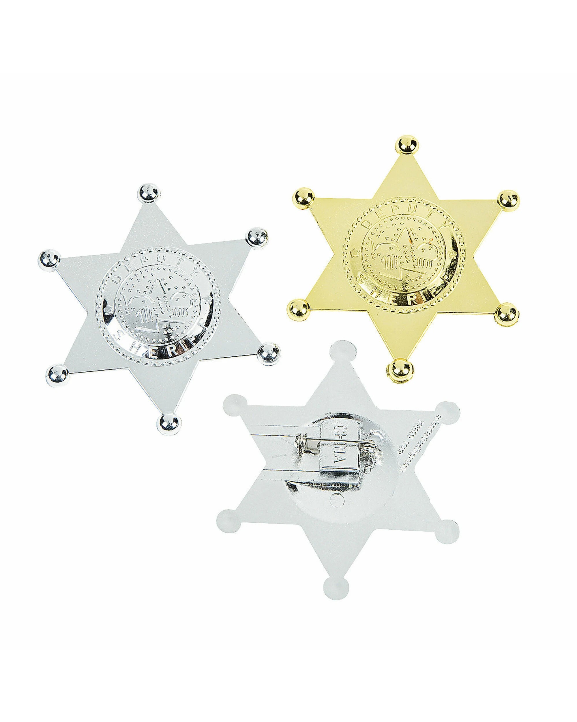 1 Partyrama Plastic Deputy Sheriff Badges Pack of 12, 1 of 1