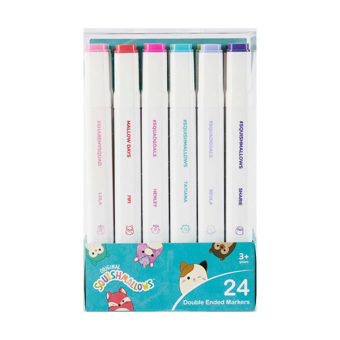 1 24 Pack Original Squishmallows Double Ended Markers, 1 of 5