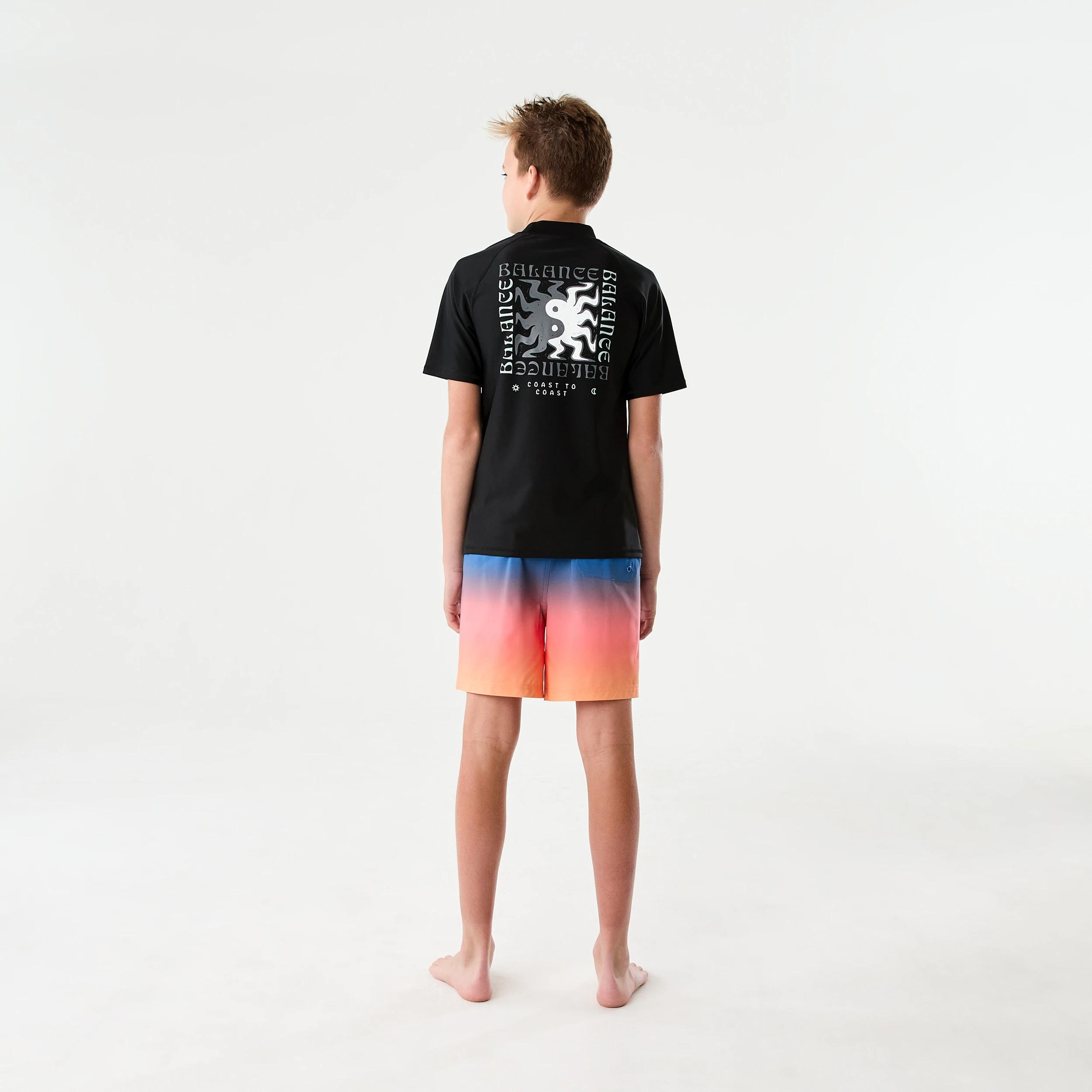 7 Longline Printed Swim Shorts SUNDOWN OMBRE DEEP SEA BLUE, 7 of 7