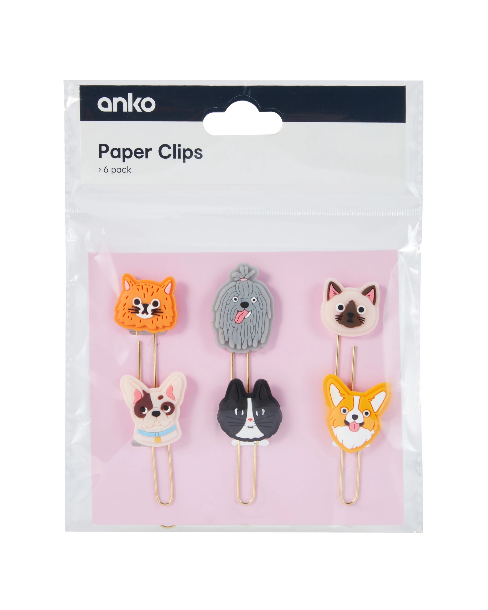 1 6 Pack Paper Clips - Pet Animal, 1 of 3