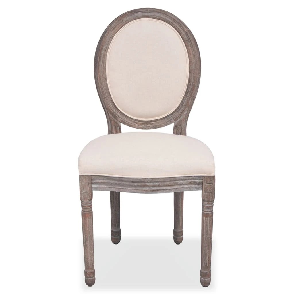 3 Vidaxl Dining Chair Dining Room Chair - Beige, 3 of 7