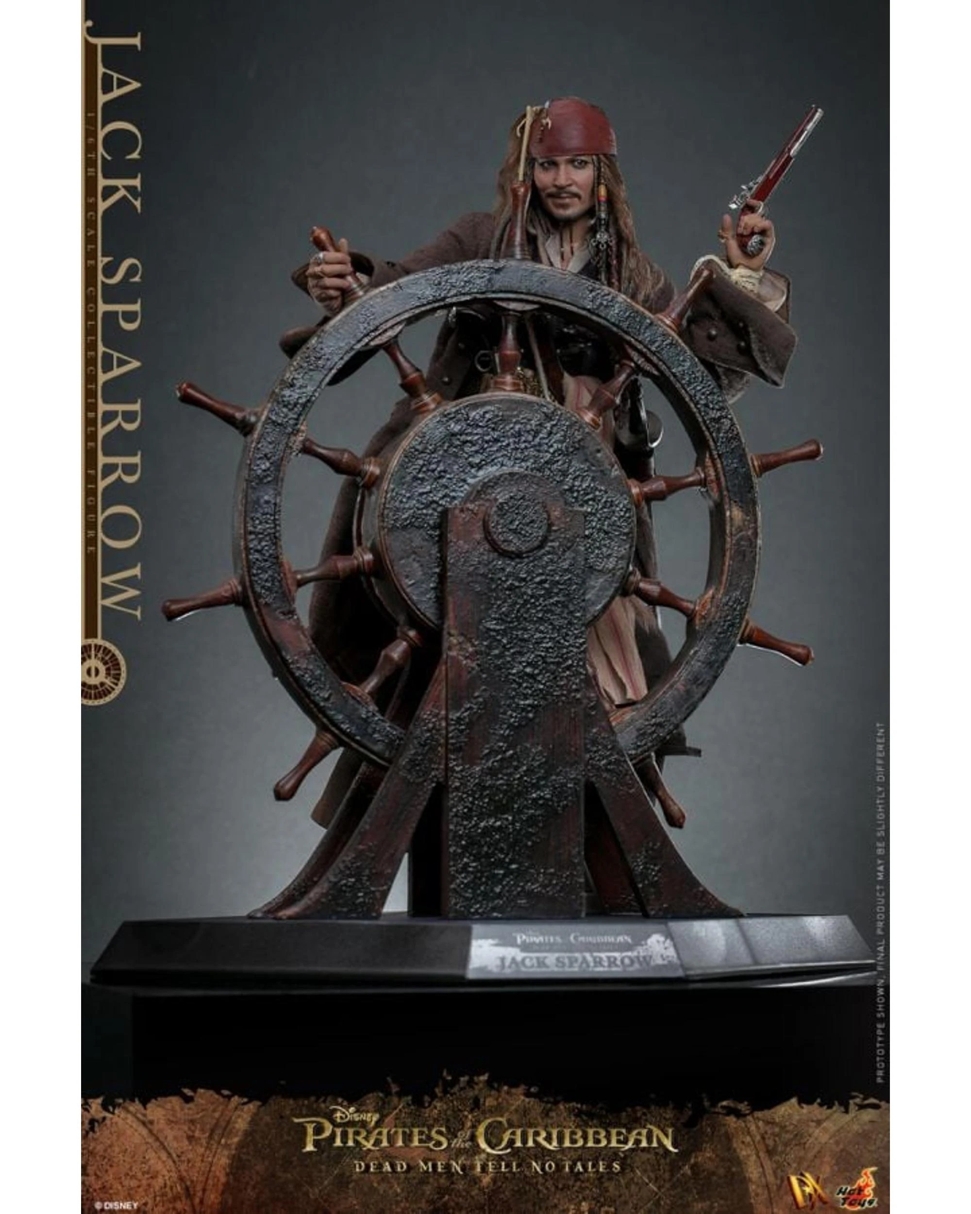 3 Hot Toys Pirates of the Caribbean Dead Men Tell No Tales Jack Sparrow 1:6 Scale Collectible Figure, 3 of 4
