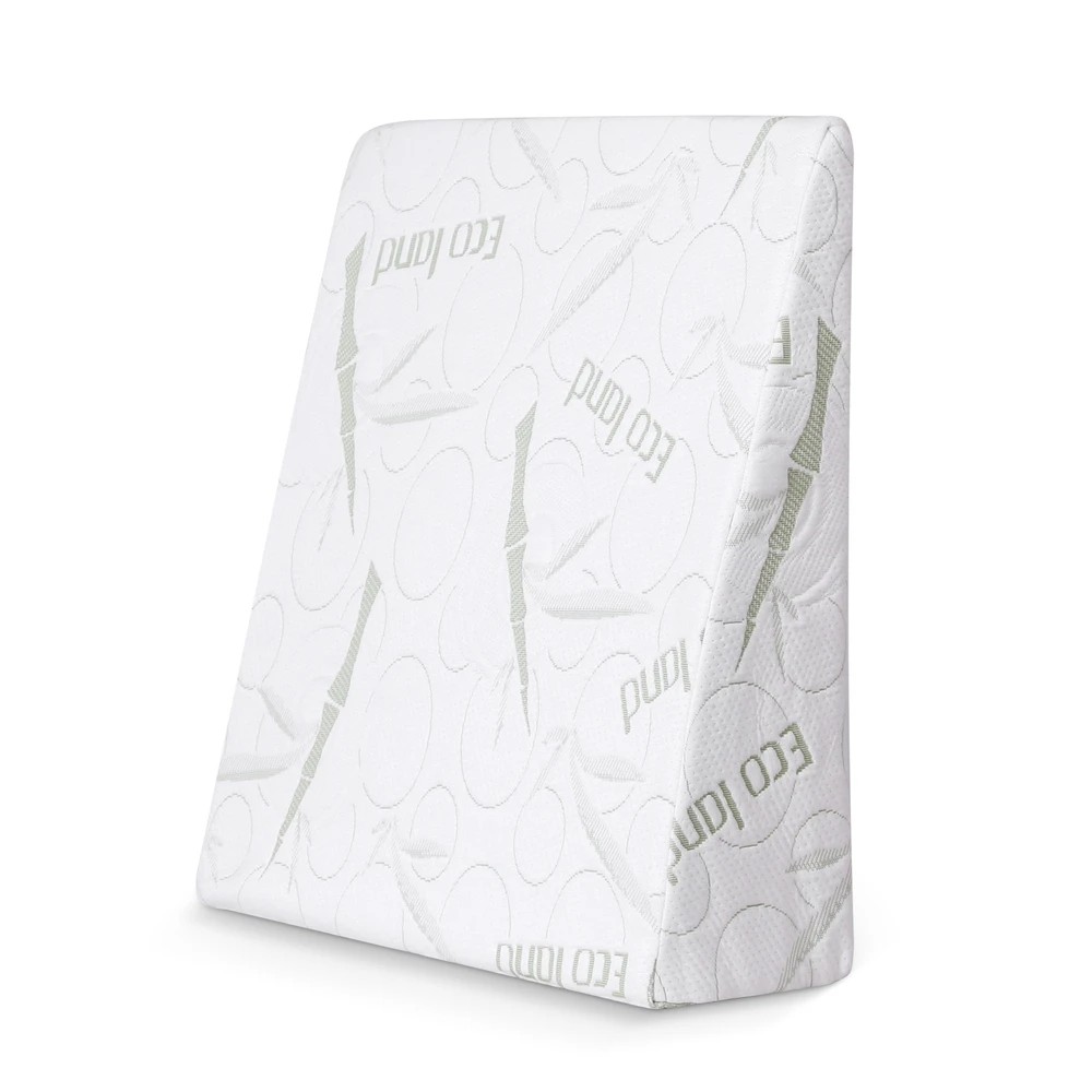 1 Giselle Bedding Wedge Pillow Gel Memory Foam Ergonomic Support Bamboo Cover - White, 1 of 8