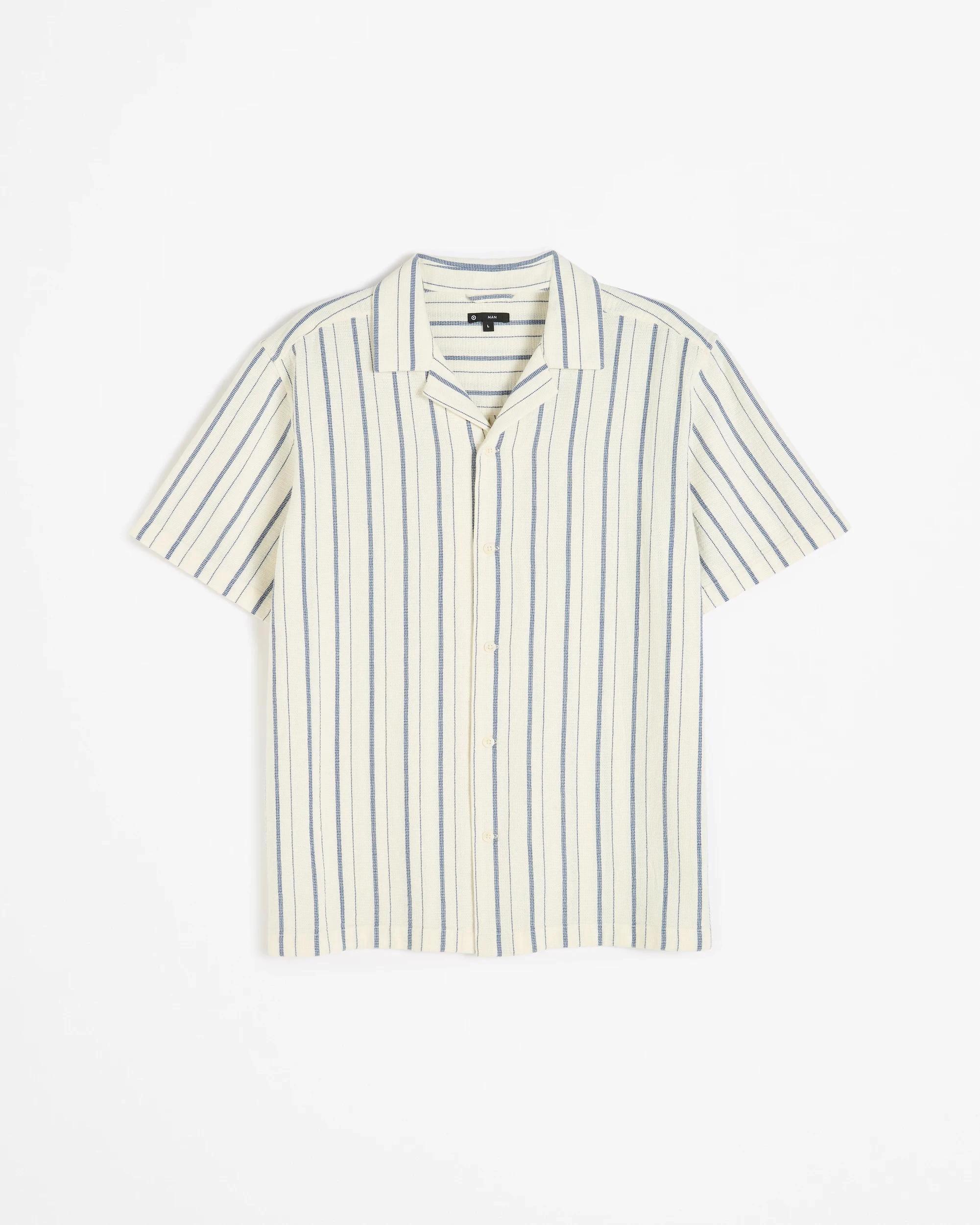 6 Target Australian Cotton Textured Short Sleeve Shirt VINTAGE WHITE, 6 of 6