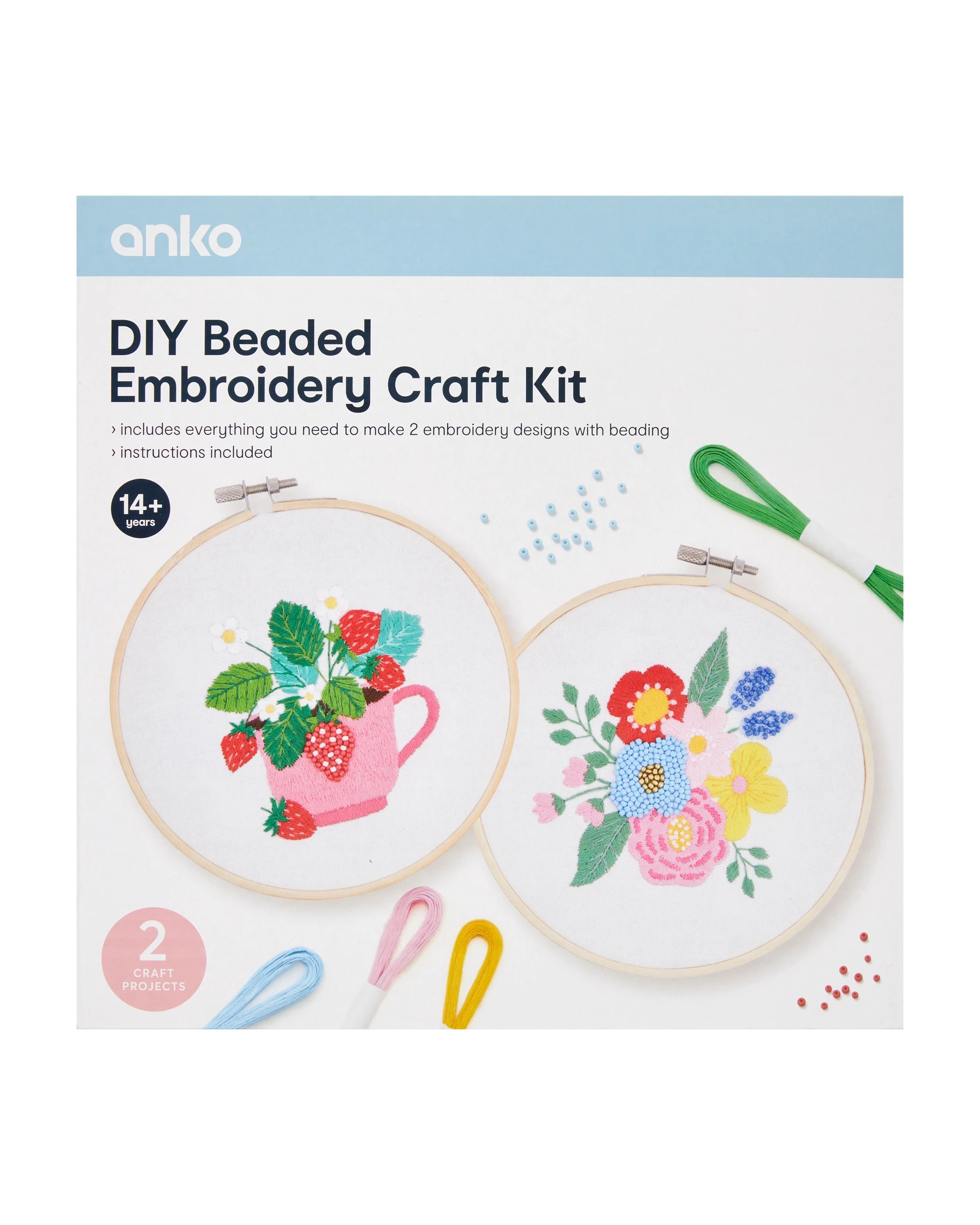 1 DIY Beaded Embroidery Craft Kit, 1 of 3