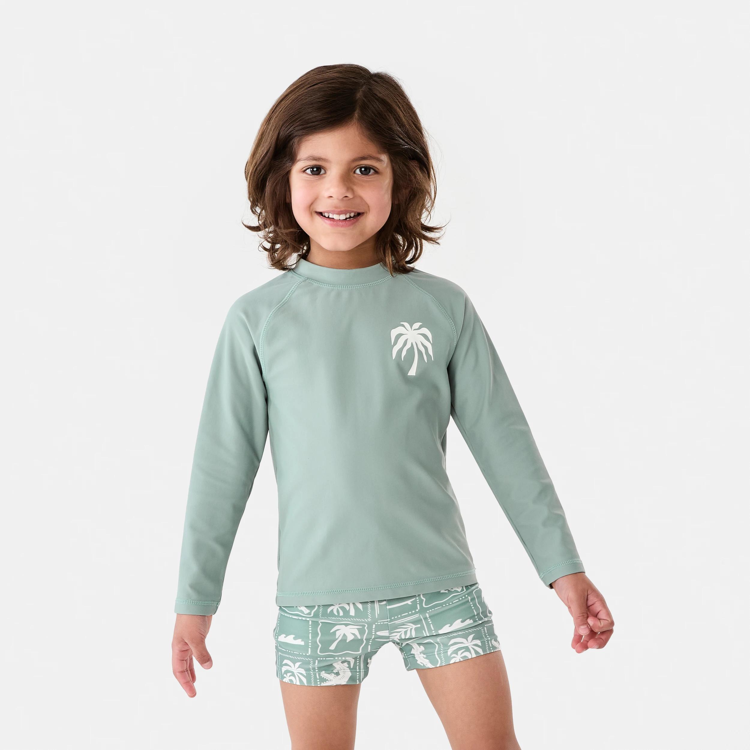 1 Long Sleeve Swim Set SURF ICON TILE GREEN, 1 of 7