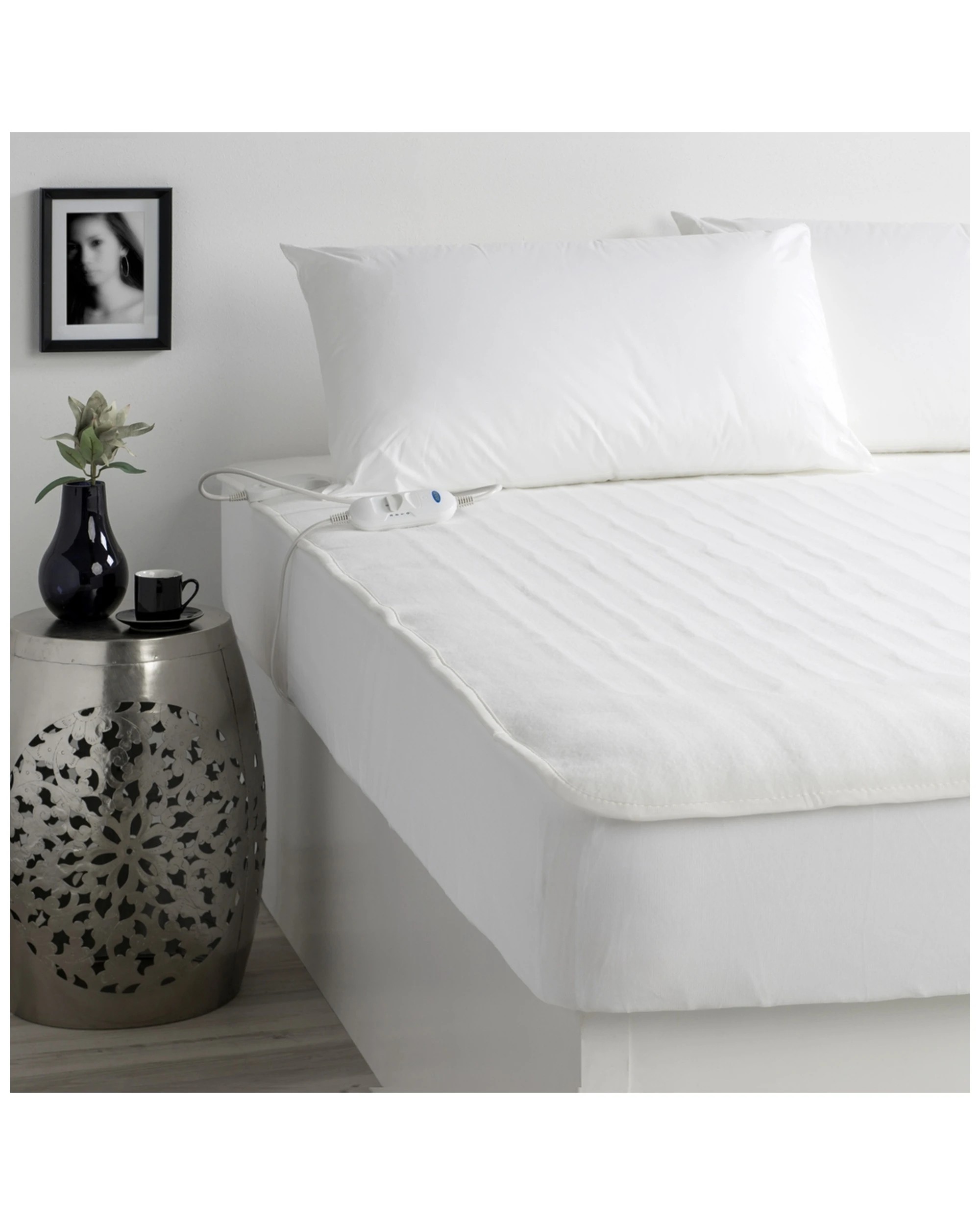 2 Jason Commercial Half Queen Bed Electric Blanket Fully Fitted 76x203cm Underlay
 - White, 2 of 3