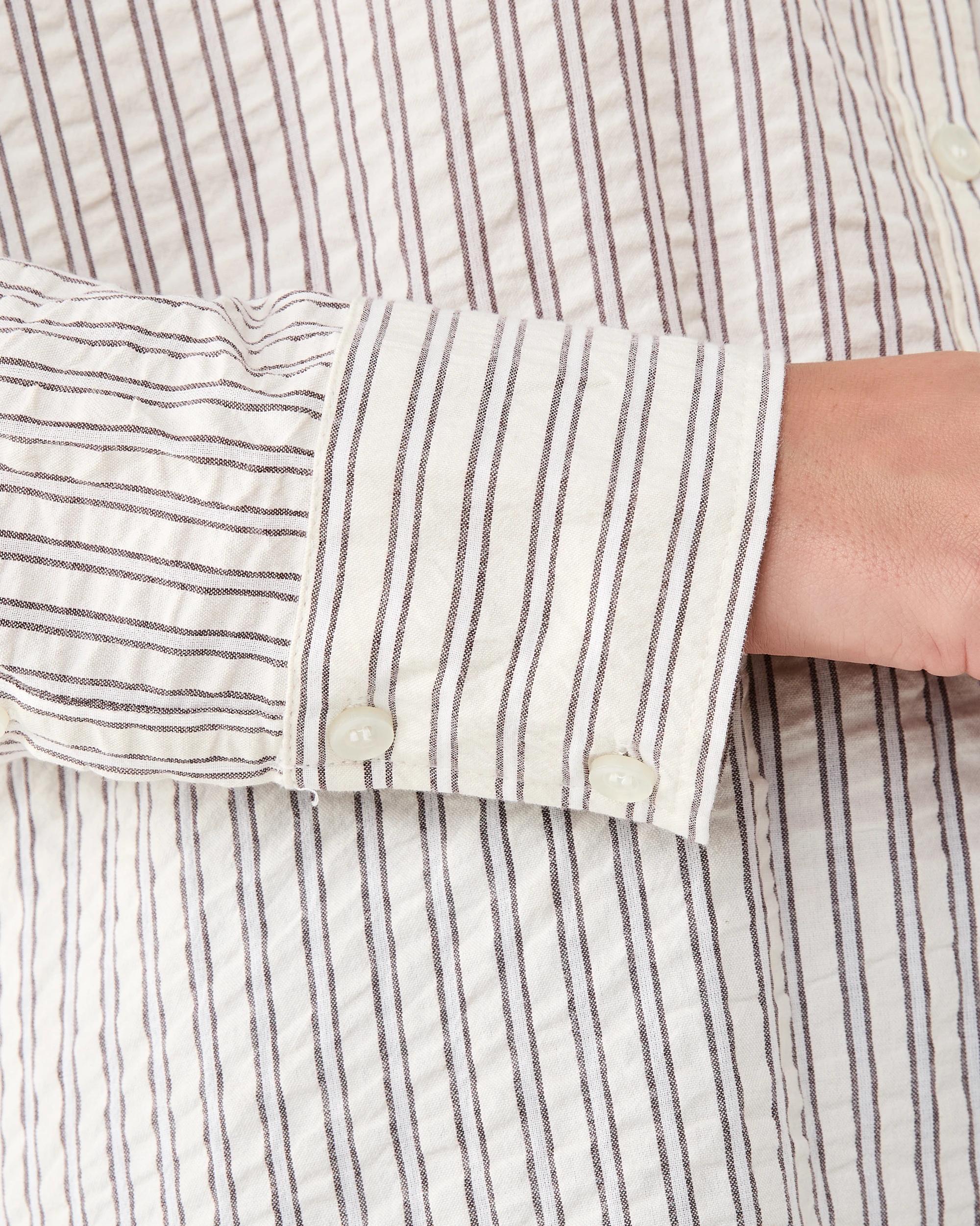 8 Long Sleeve Oversized Seersucker Shirt Dbl Strp, 8 of 9