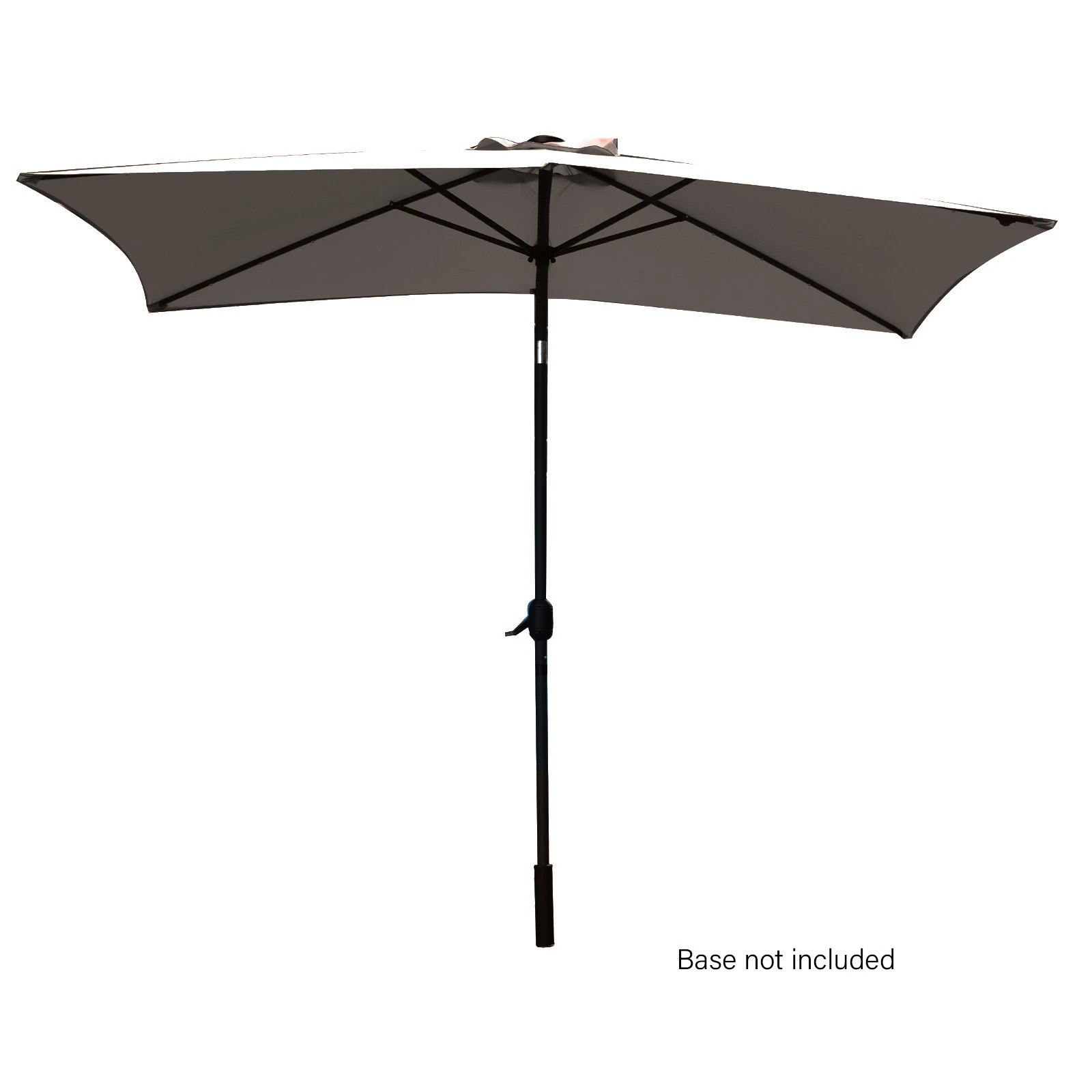 2 Arcadia Furniture Umbrella 3 Metre Umbrella with Solar LED Lights Garden Yard - Charcoal - Charcoal, 2 of 9