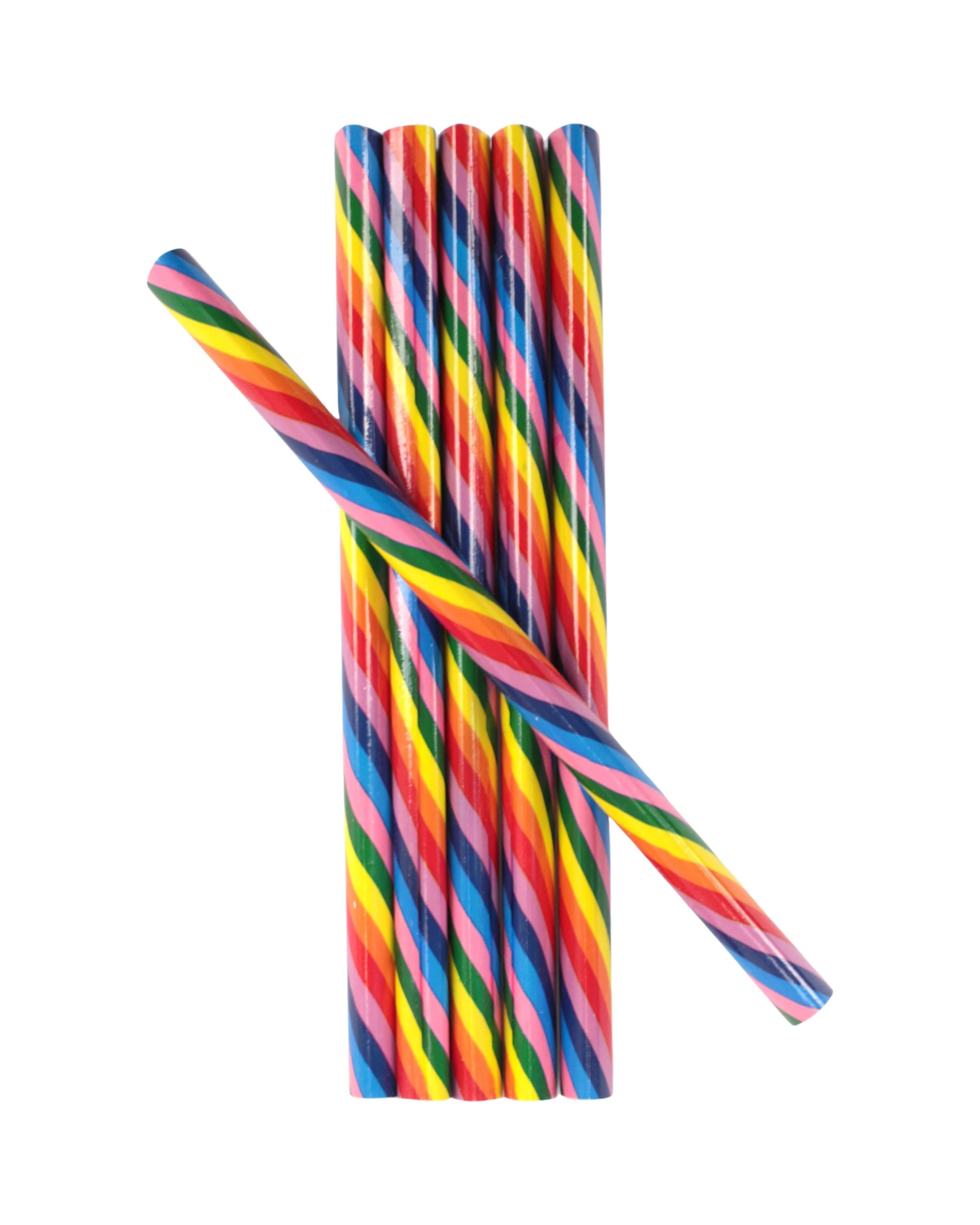 1 Partyrama Rainbow Coloured Pencils Pack of 6 - Multi, 1 of 3