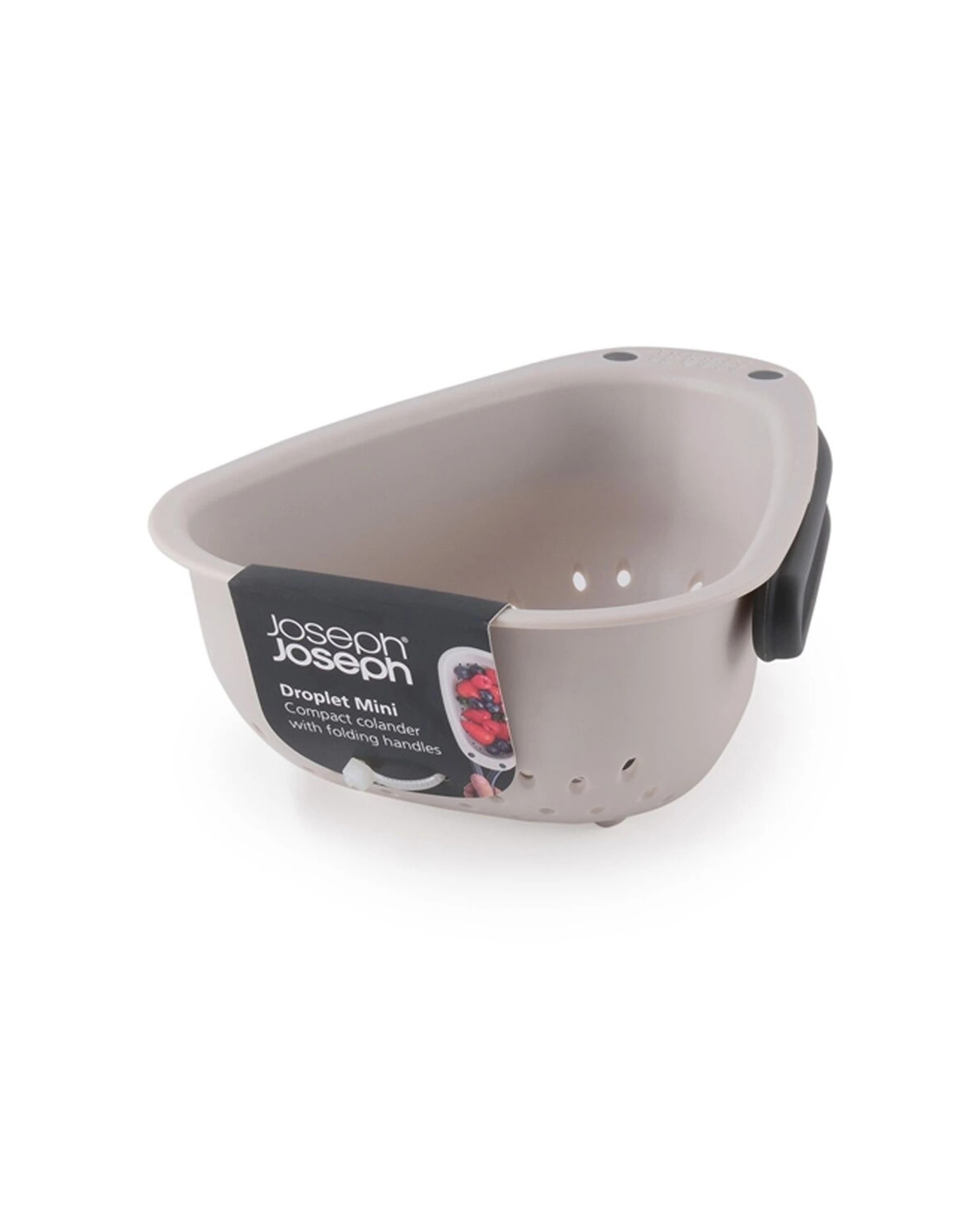 4 Joseph Joseph 2PK Droplet Mini Small Folding Kitchen Colander Space-Saving - Natural, 4 of 7