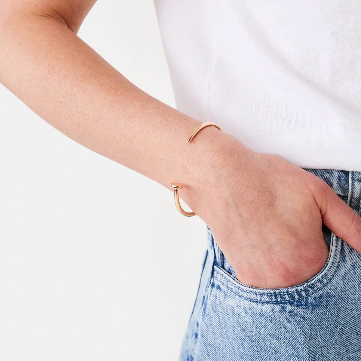 3 2 Pack Screw Bangles - Gold Tone, 3 of 4