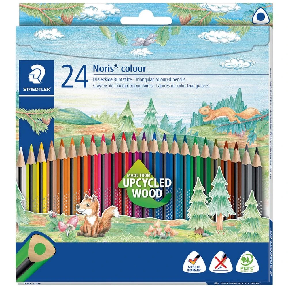 1 Staedtler Noris Triangular Coloured Pencils 24 Pack, 1 of 7
