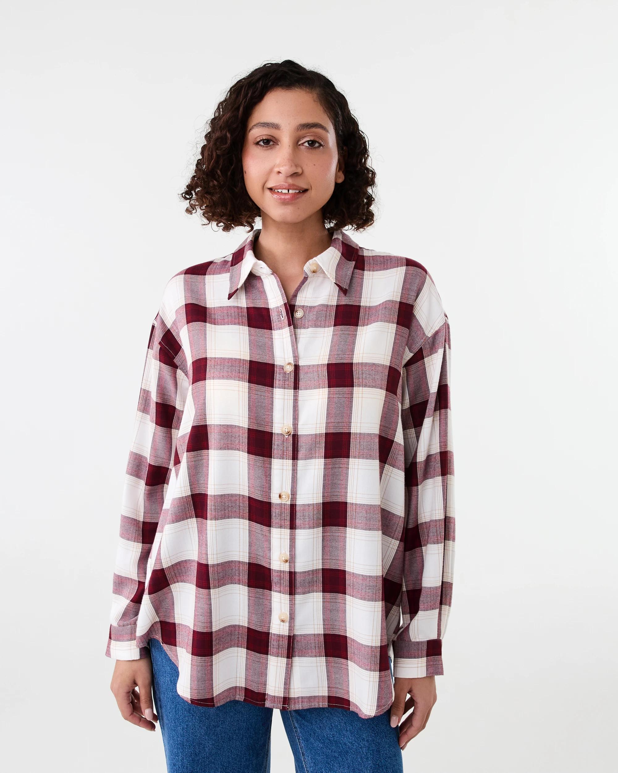 1 Long Sleeve Brushed Check Shirt Check Port, 1 of 7