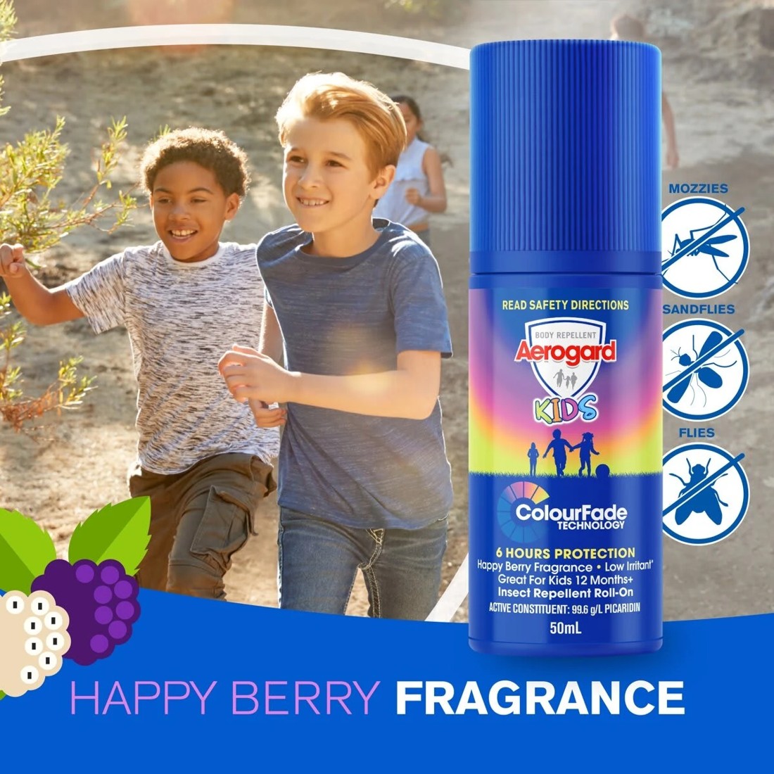 6 Aerogard Kids Insect Repellent Roll-On 50ml, 6 of 9