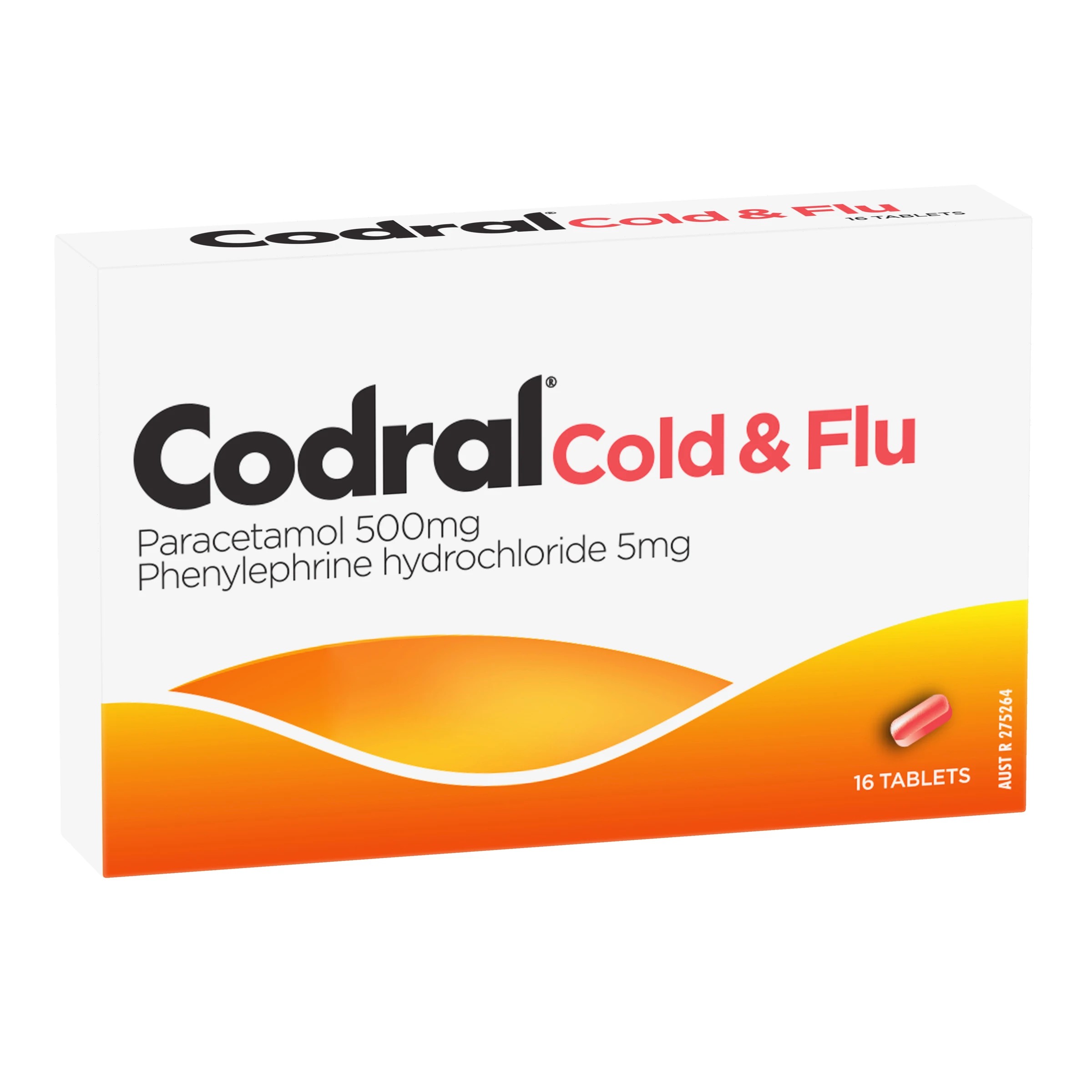 1 16 Pack Codral Relief Cold and Flu Decongestant Tablets, 1 of 6