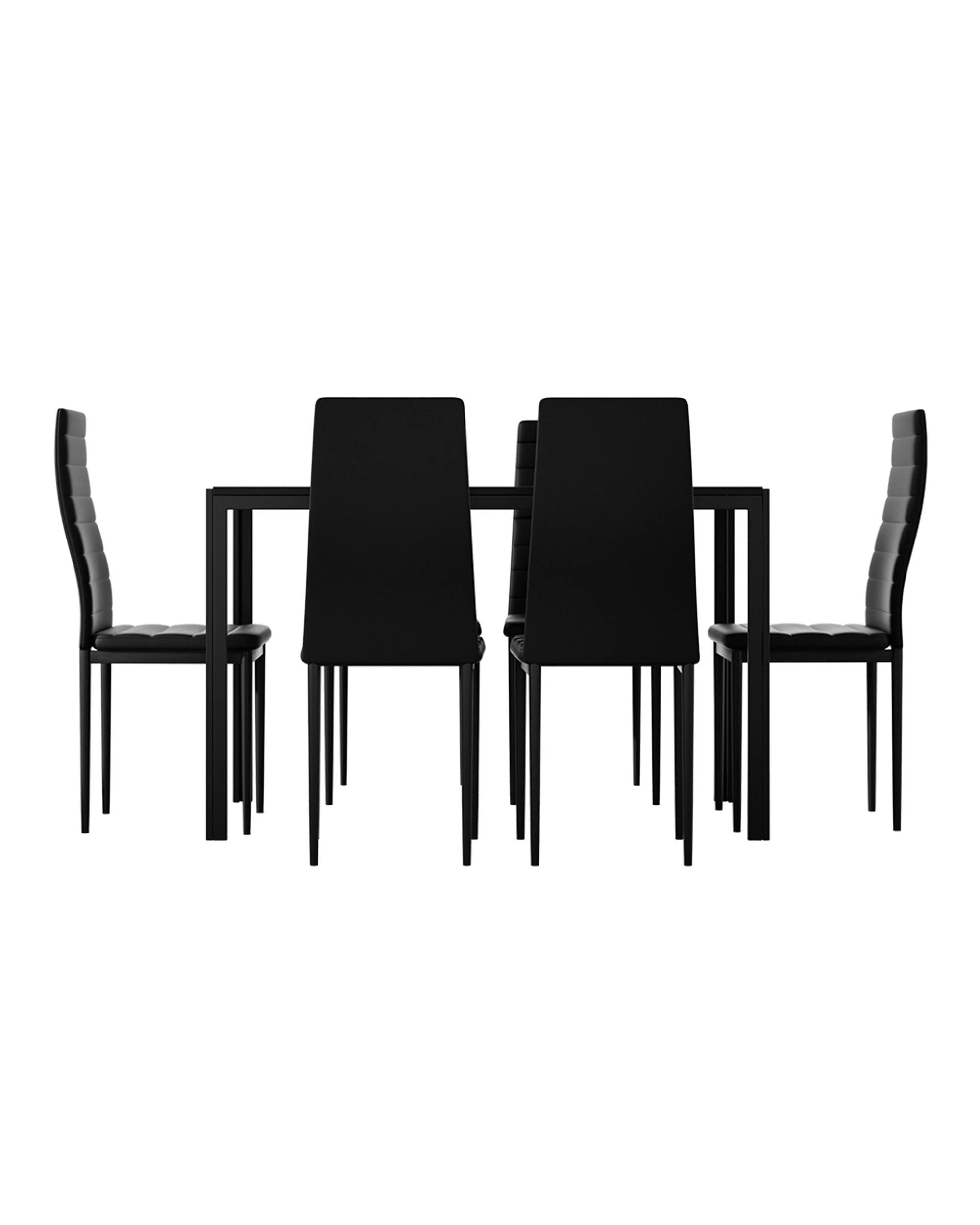 3 Artiss Dining Chairs And Table Dining Set 6 Chair Set Of 7
 - Black, 3 of 6
