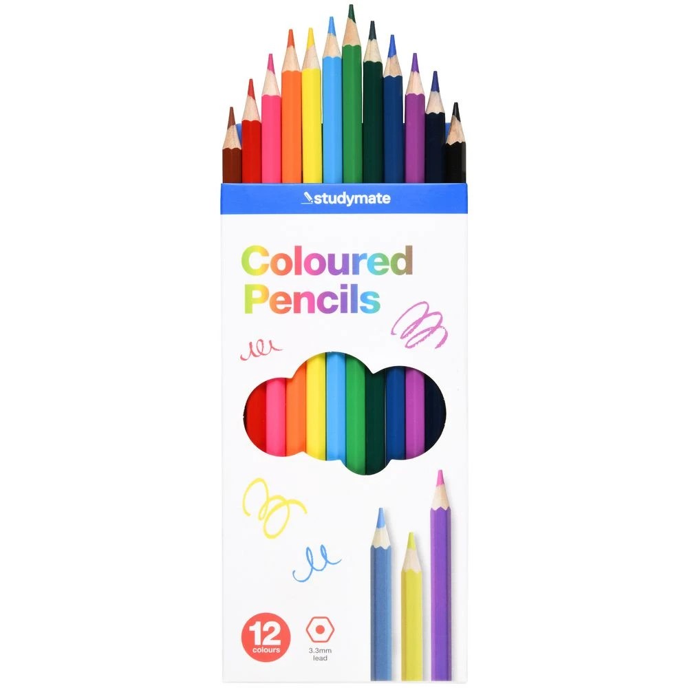 2 Studymate Coloured Pencils 12 Pack, 2 of 3