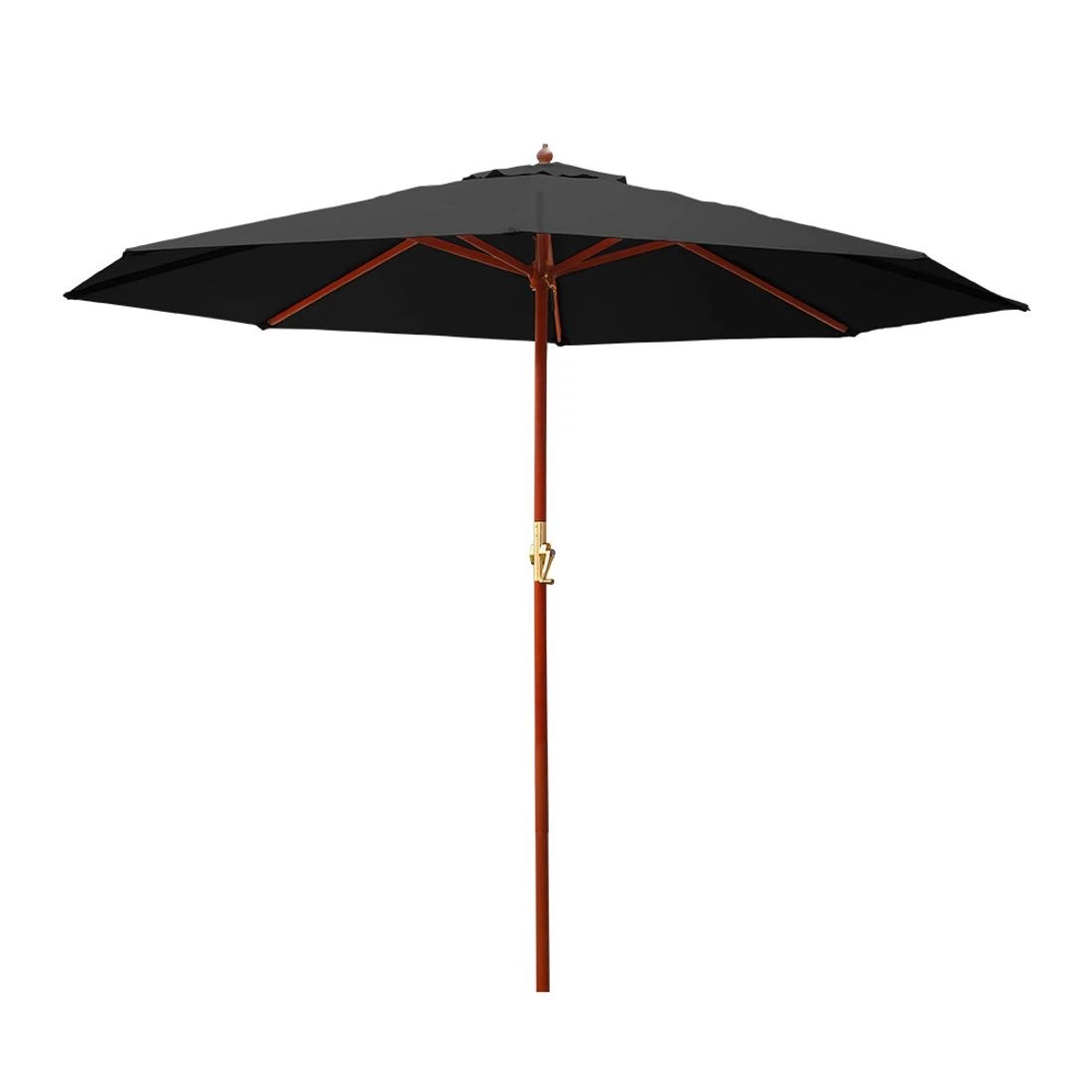 1 Instahut 3m Outdoor Umbrella Pole Umbrellas Beach Garden Sun Stand Patio - Black, 1 of 8