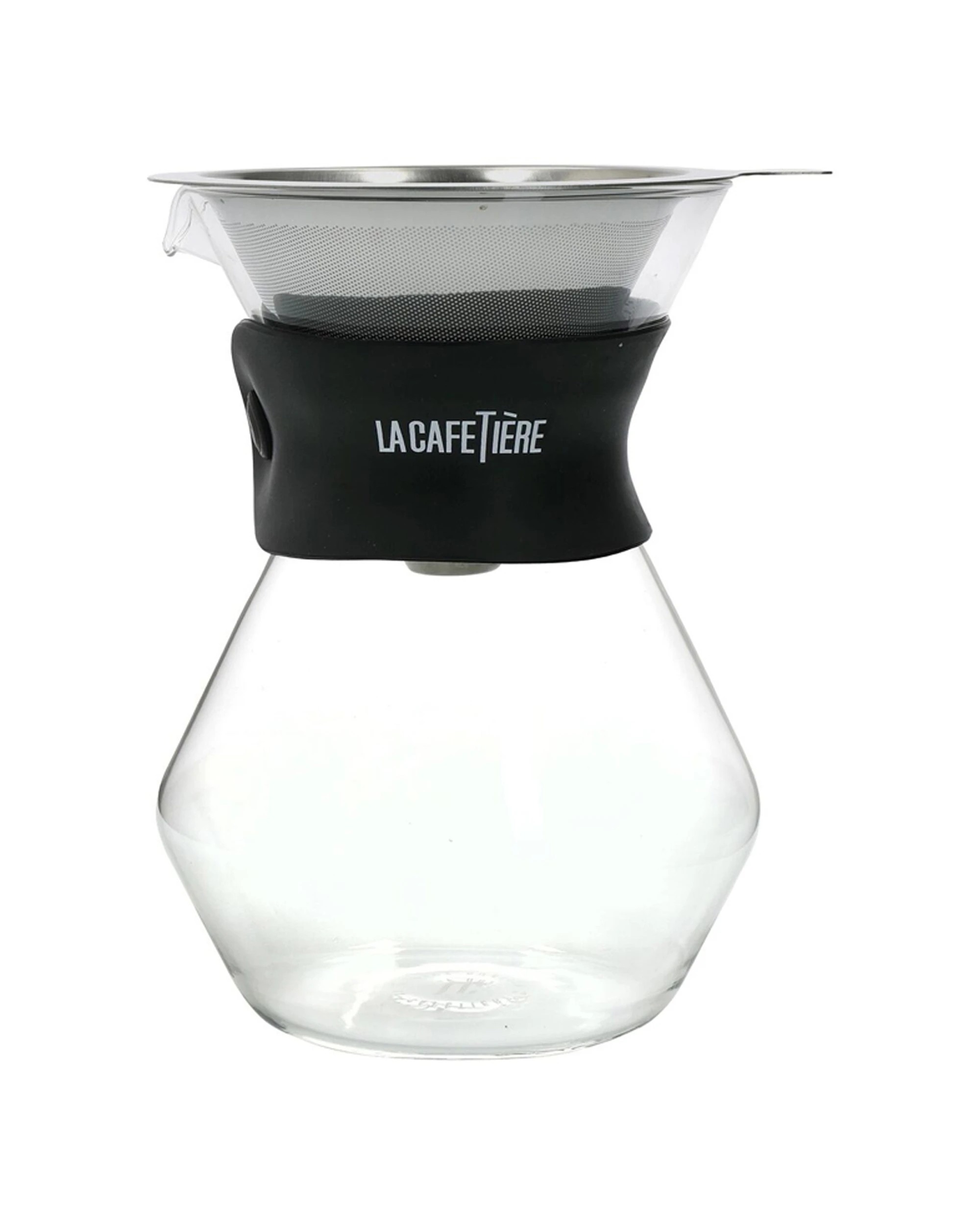 1 La Cafetiere 3 Cup Glass Coffee Dripper With Stainless Steel Filter 400ml - Black, 1 of 8