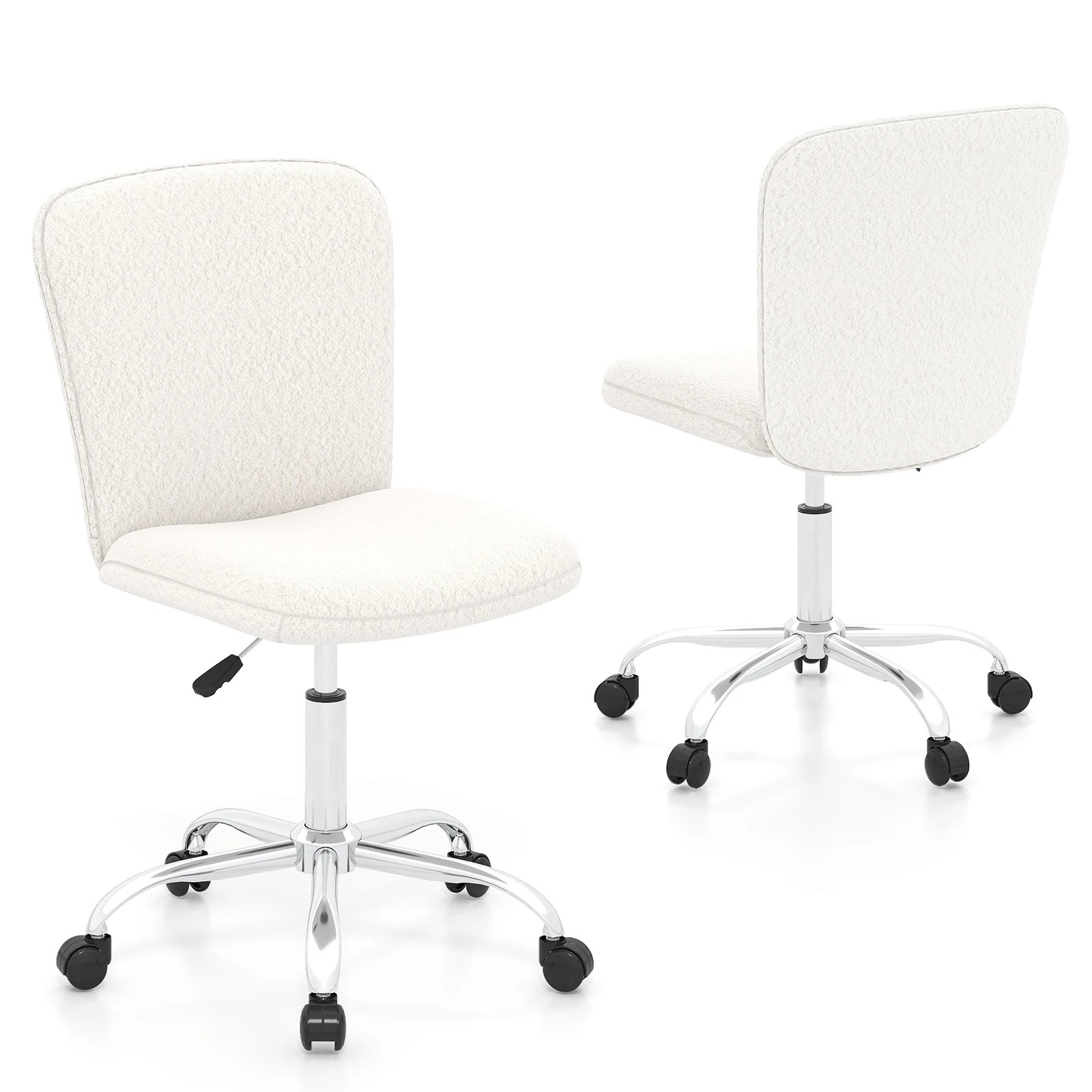1 Costway 2PCS Height-adjustable Ergonomic Mesh Office Chair Breathable Swivel Computer Desk Chair, 1 of 4