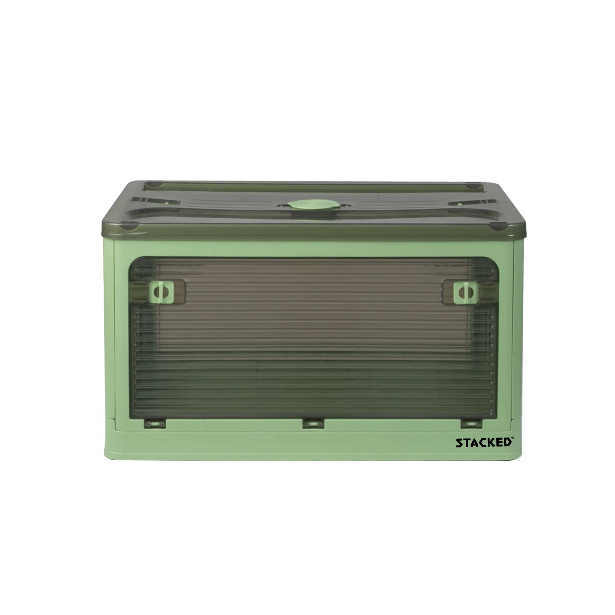 2 Traderight 28L S Size Foldatble Storage Container  5 Sides Open Door - Green, 2 of 7