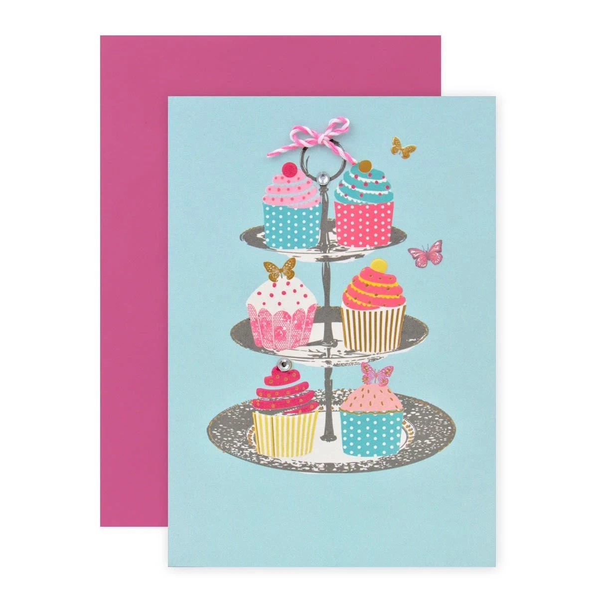 1 Connections from Hallmark Greeting Card - Colourful Cupcakes, 1 of 3
