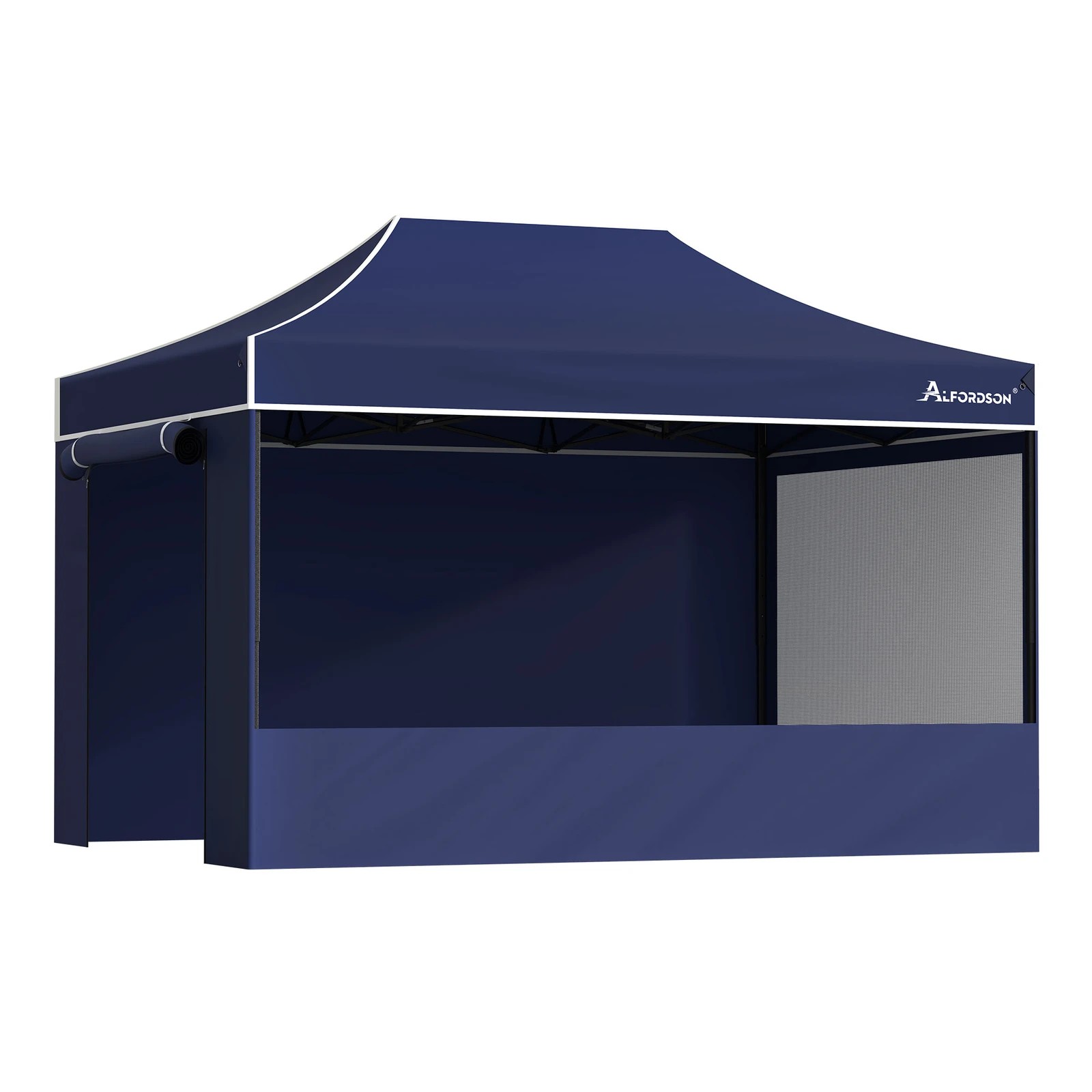 1 Alfordson Gazebo 4.5x3m Pop Up Marquee 600D Oxford Folding Camping Tent - Blue, 1 of 10