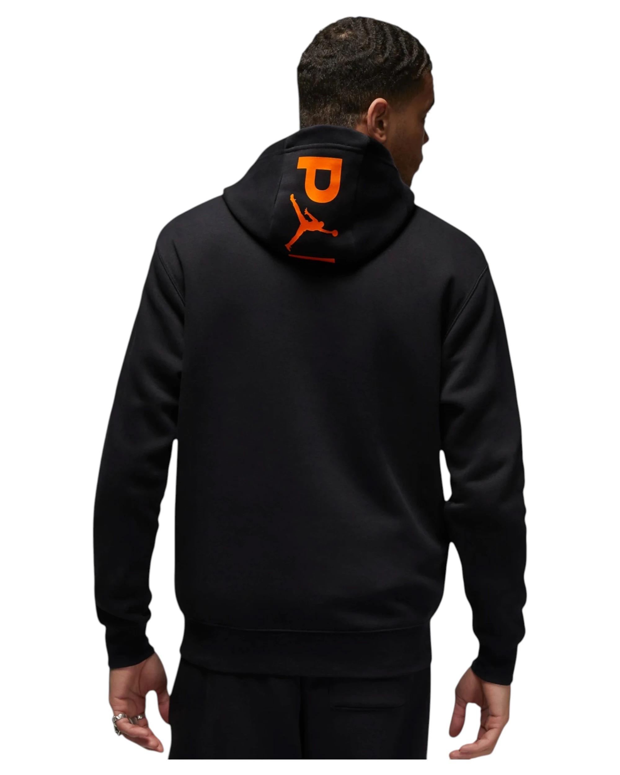 2 Nike Mens Jordan Paris Saint-Germain Black Fleece Pullover Hoodie BLACK, 2 of 7