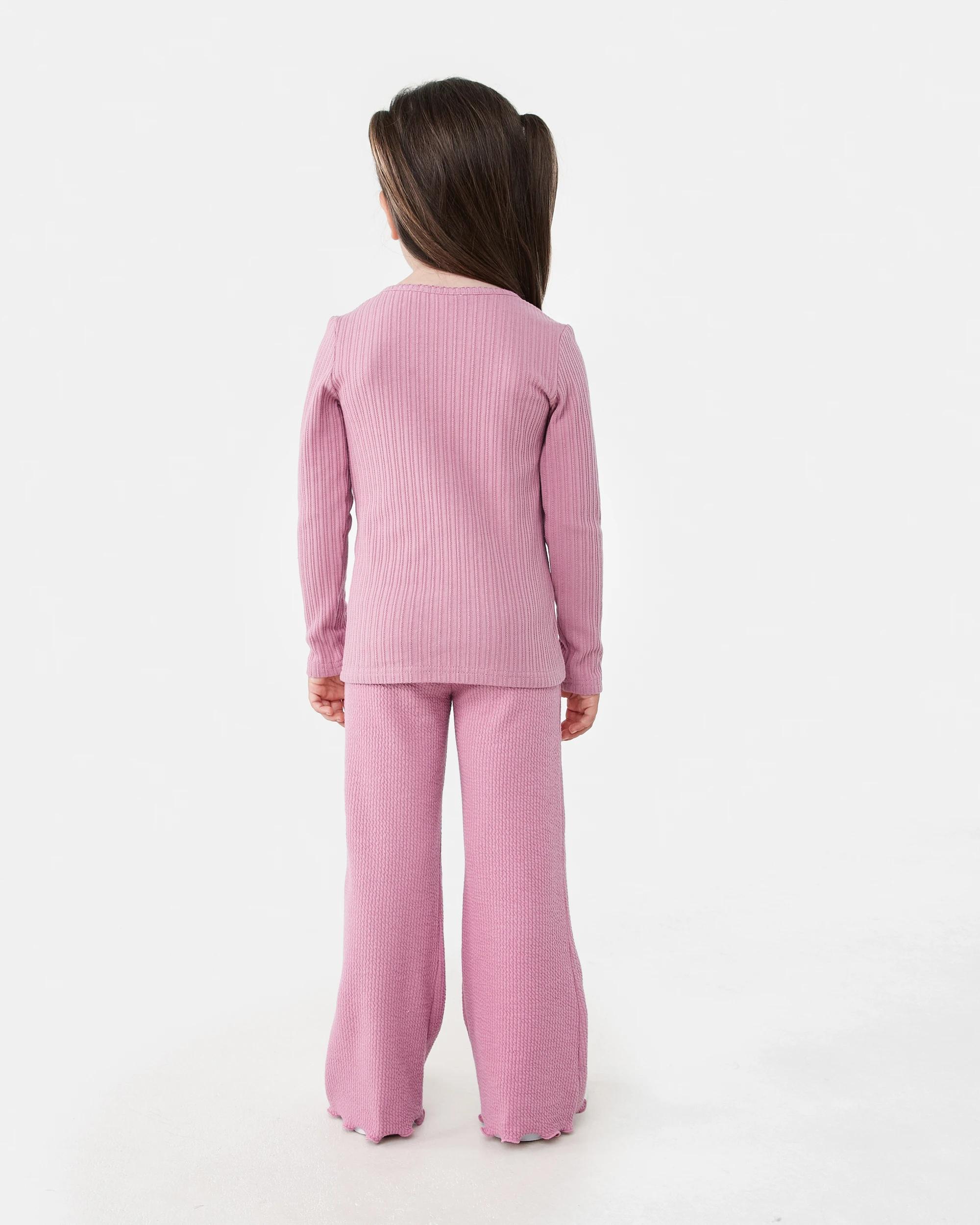 6 Jacquard Flared Leggings Dust Rose, 6 of 6