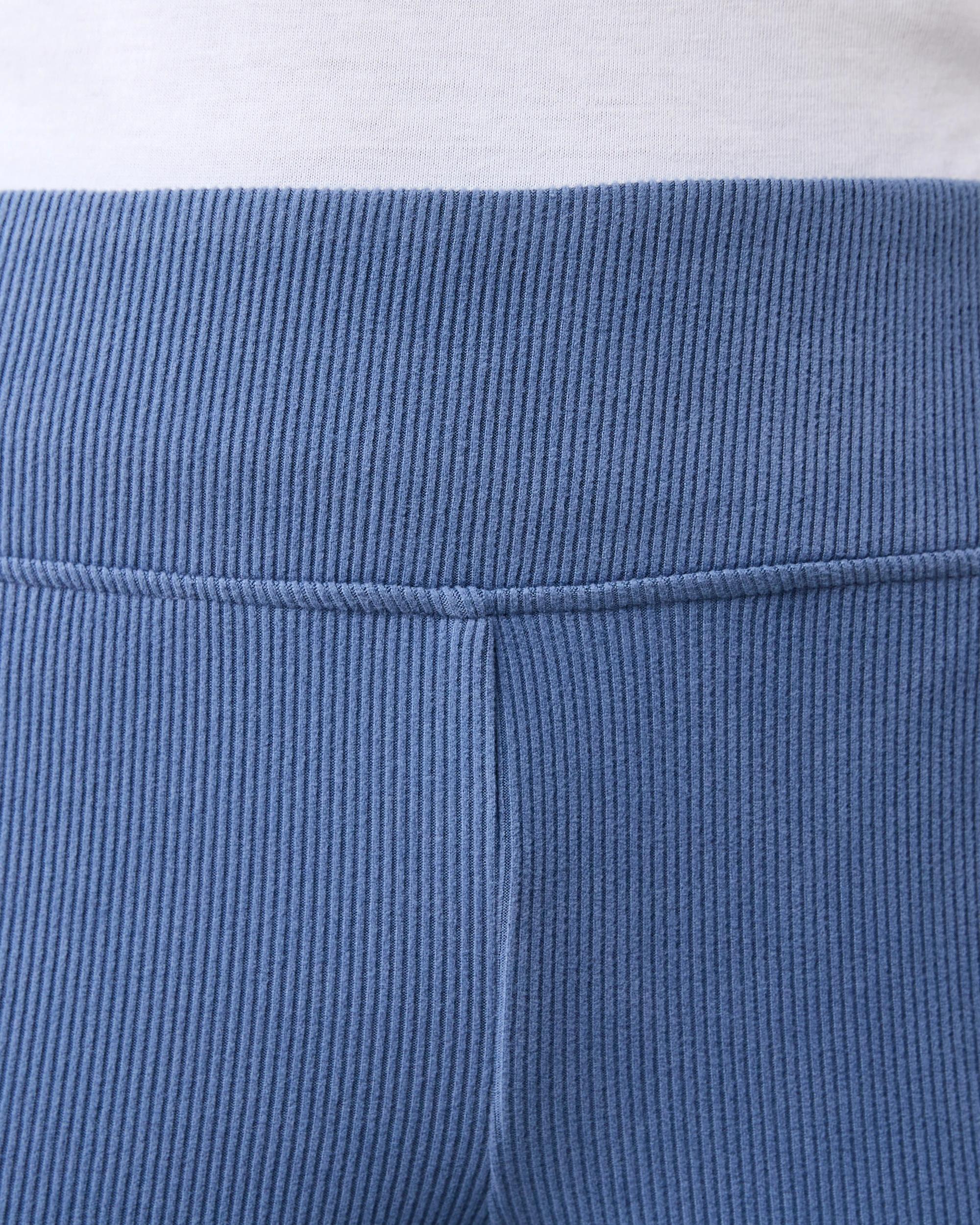 3 Contrast Rib Flare Leggings Dim Blue, 3 of 5