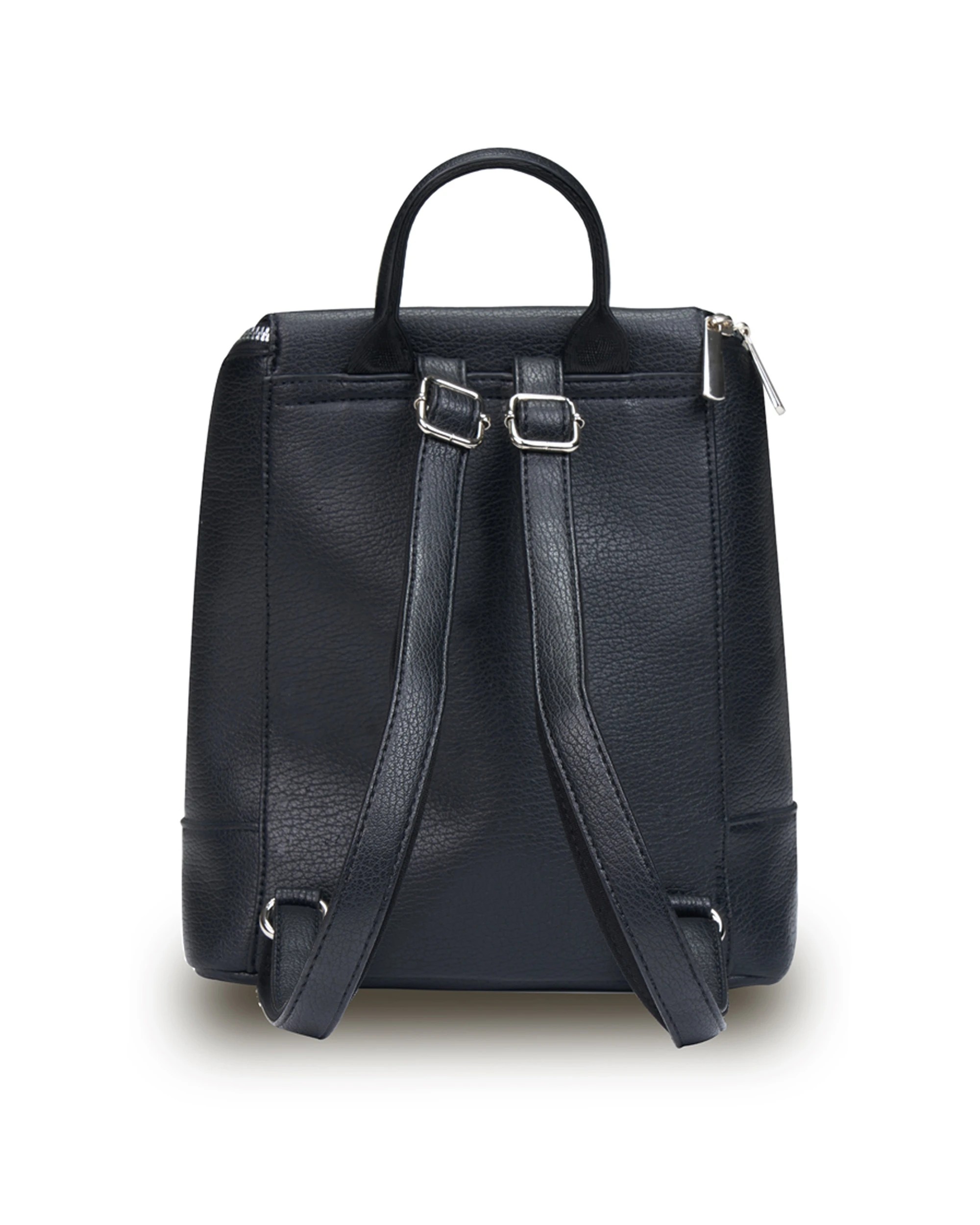 3 Tosca Womens Pu Formal/Casual Travel Backpack - Black, 3 of 3