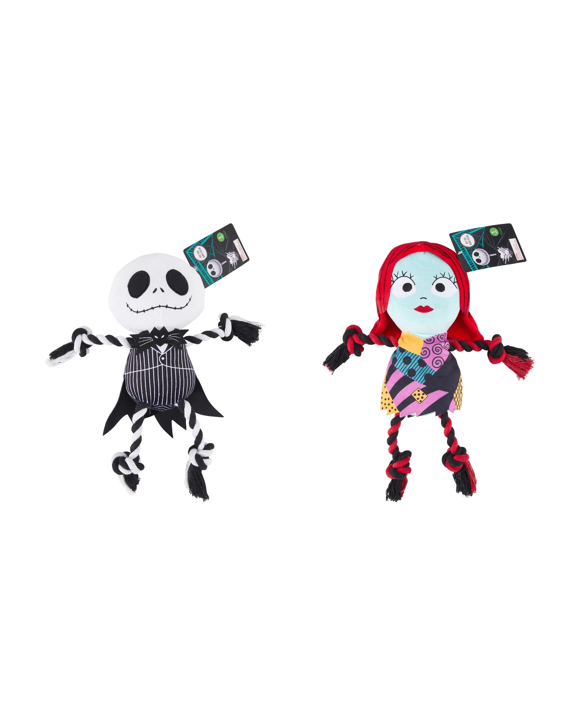 4 Disney Tim Burton's The Nightmare Before Christmas Pet Toy Rope Plush - Assorted, 4 of 4