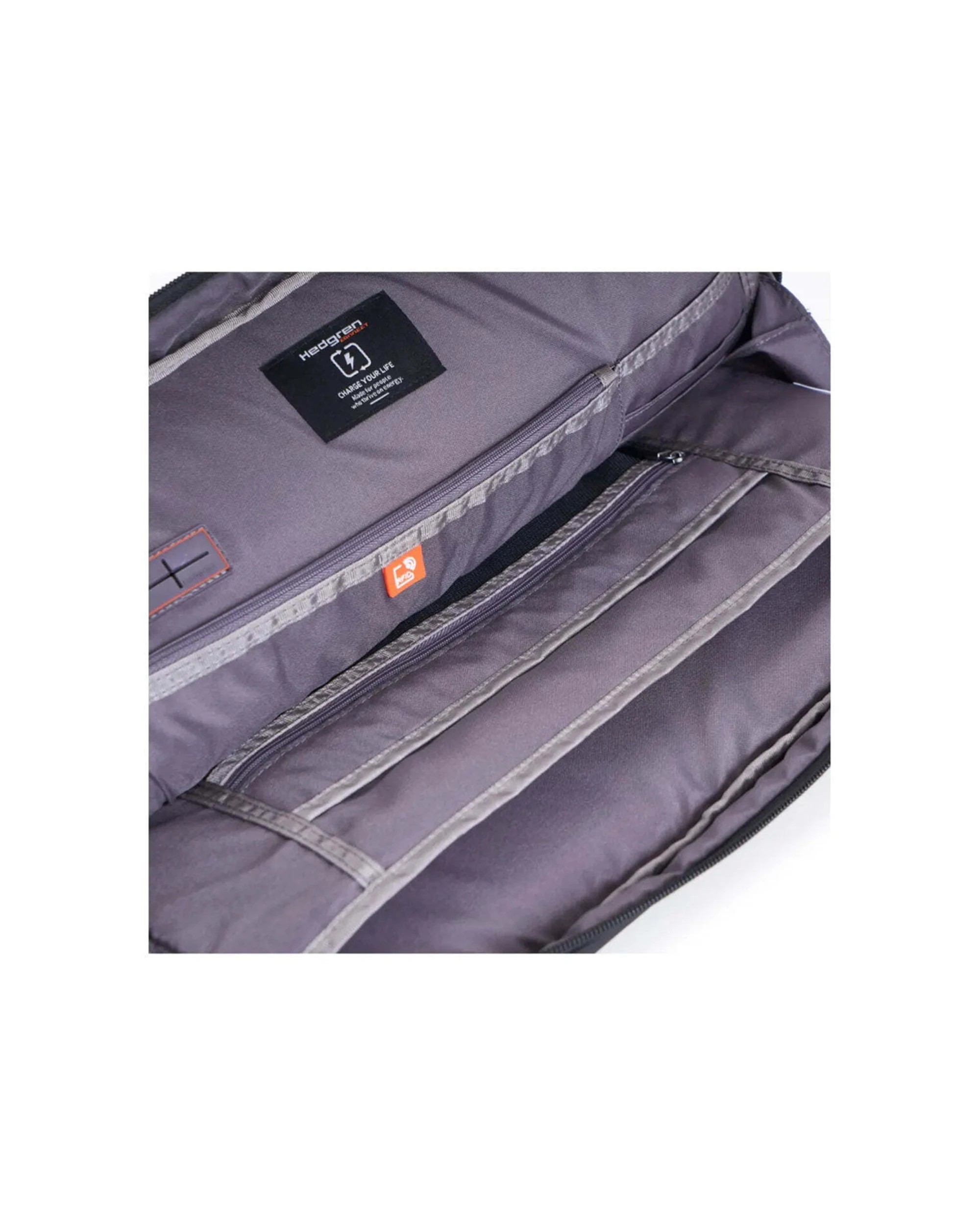6 Hedgren HITCH 3-Way Briefcase Backpack with RFID Fits 15in Lockable Zippers Bag Camo Print - Grey, 6 of 6