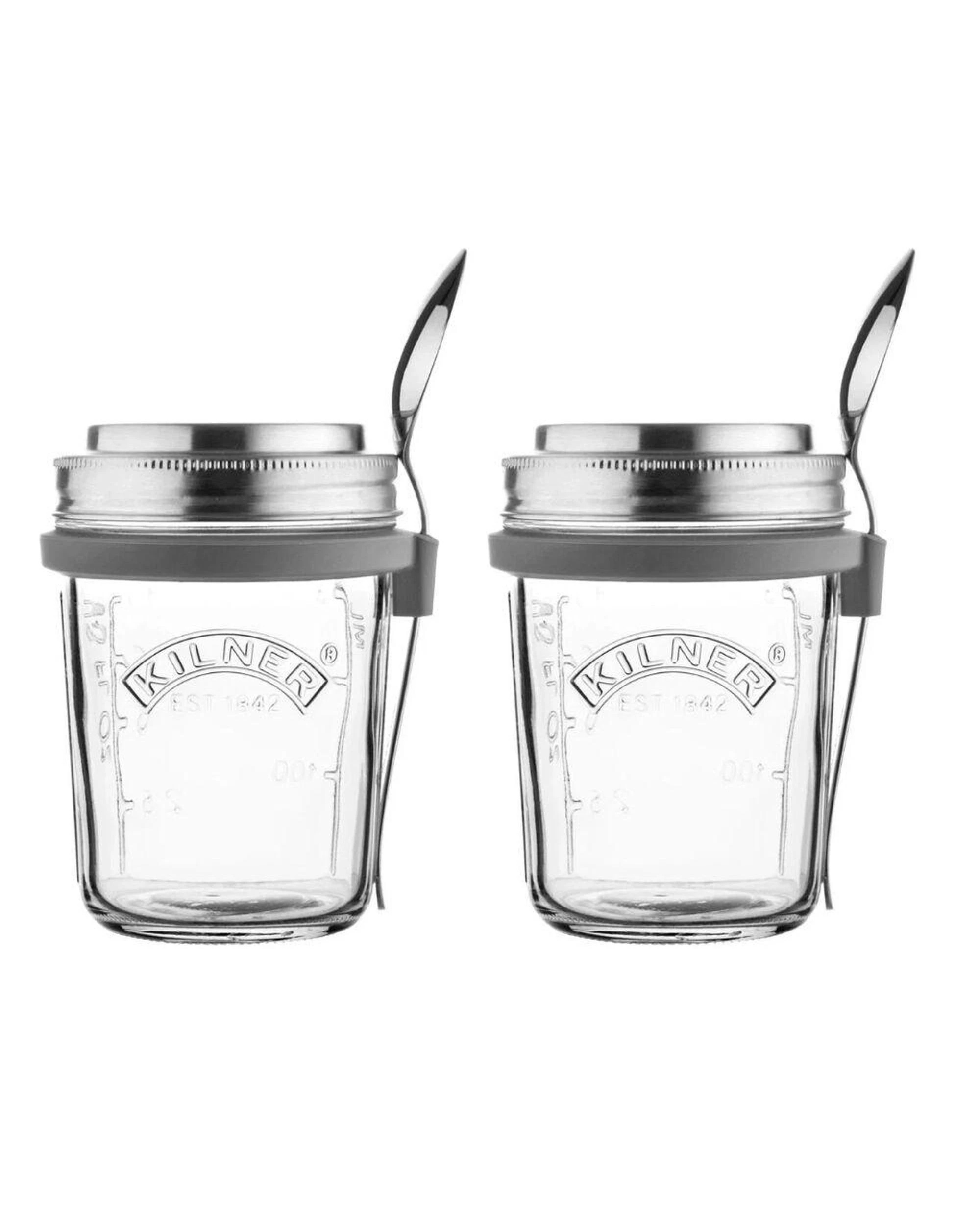 1 Kilner Breakfast Jar Set Glass 350ml  Set of 2, 1 of 7