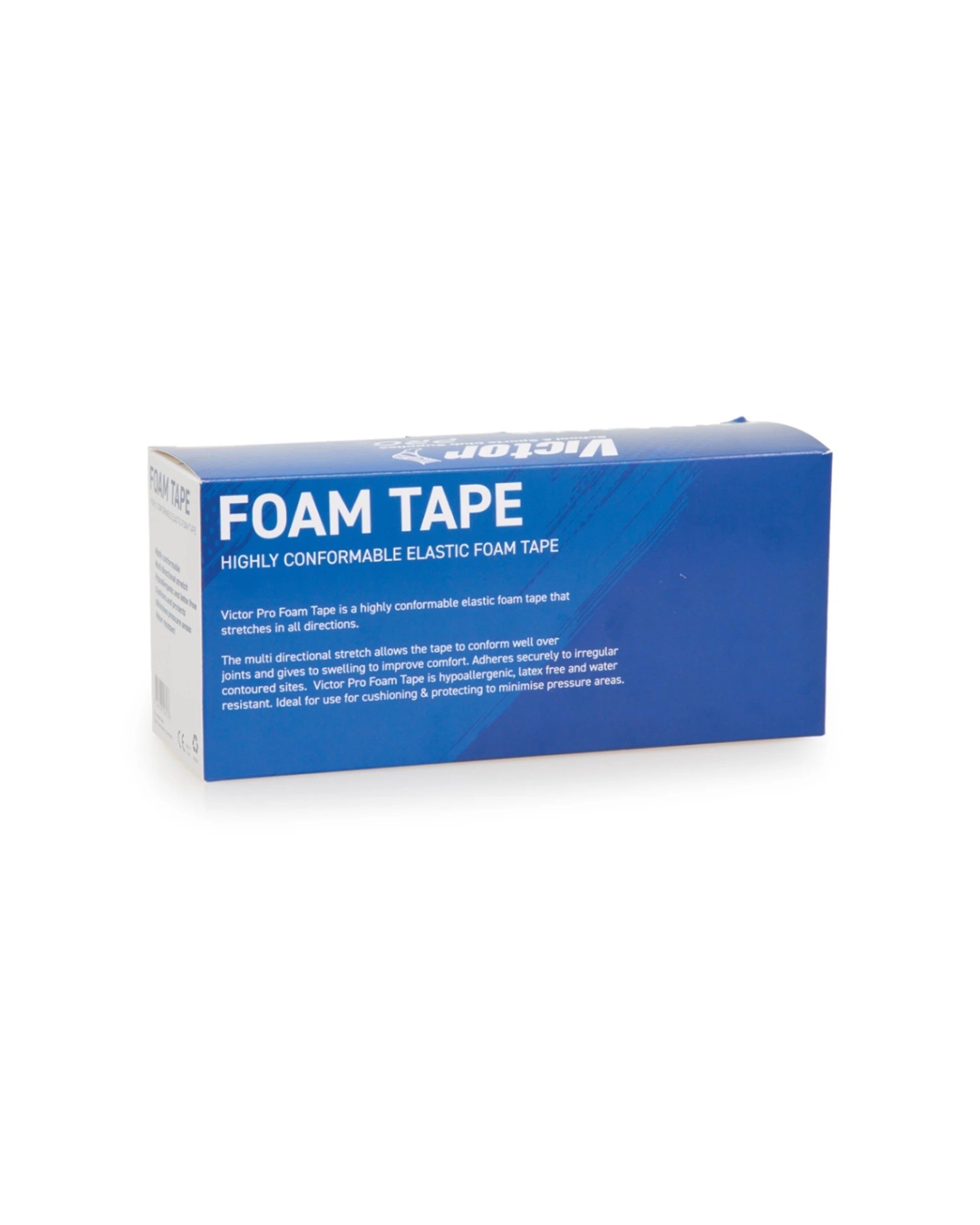 4 Victor Sport 6pc Pro Foam Conformable Hypoallergenic Elastic Tape Pack 5cm - White, 4 of 5
